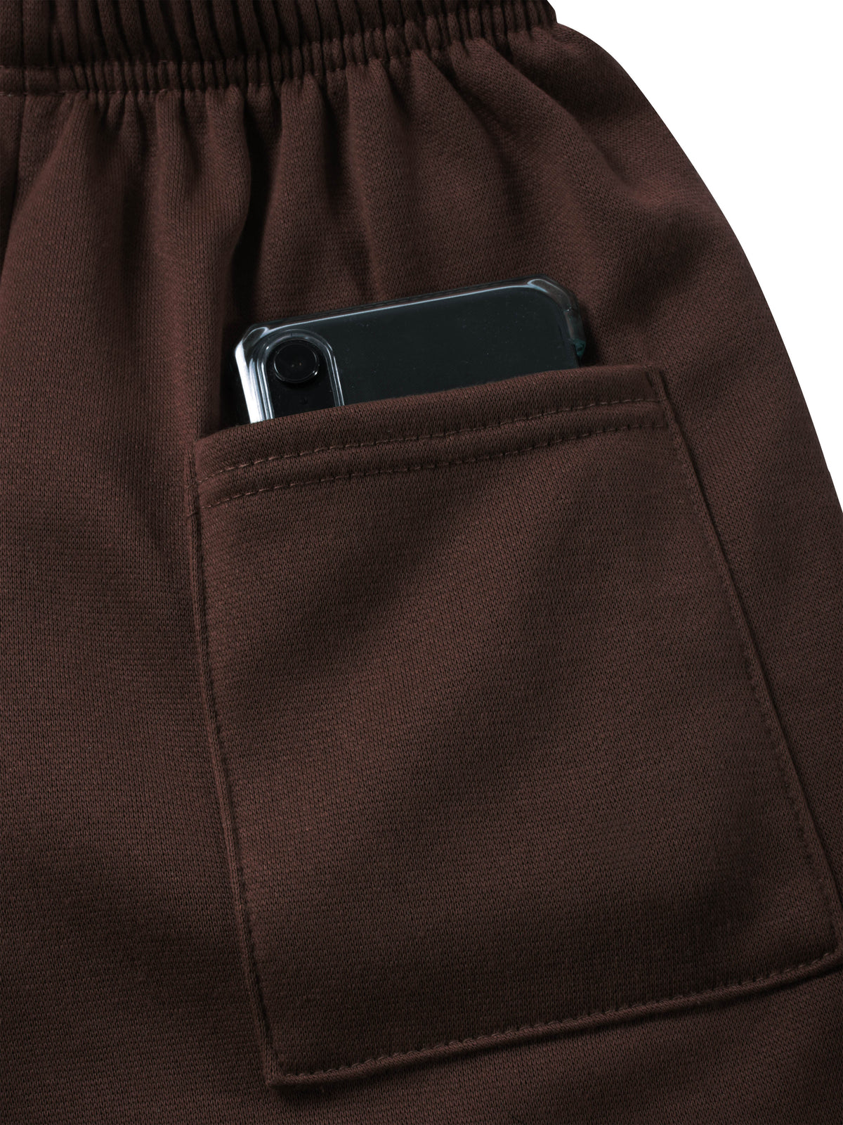 Men’s Brushed Elastic Lightweight Sweat Shorts with Pockets S-2XL in Brown - Hat and Beyond casual shorts