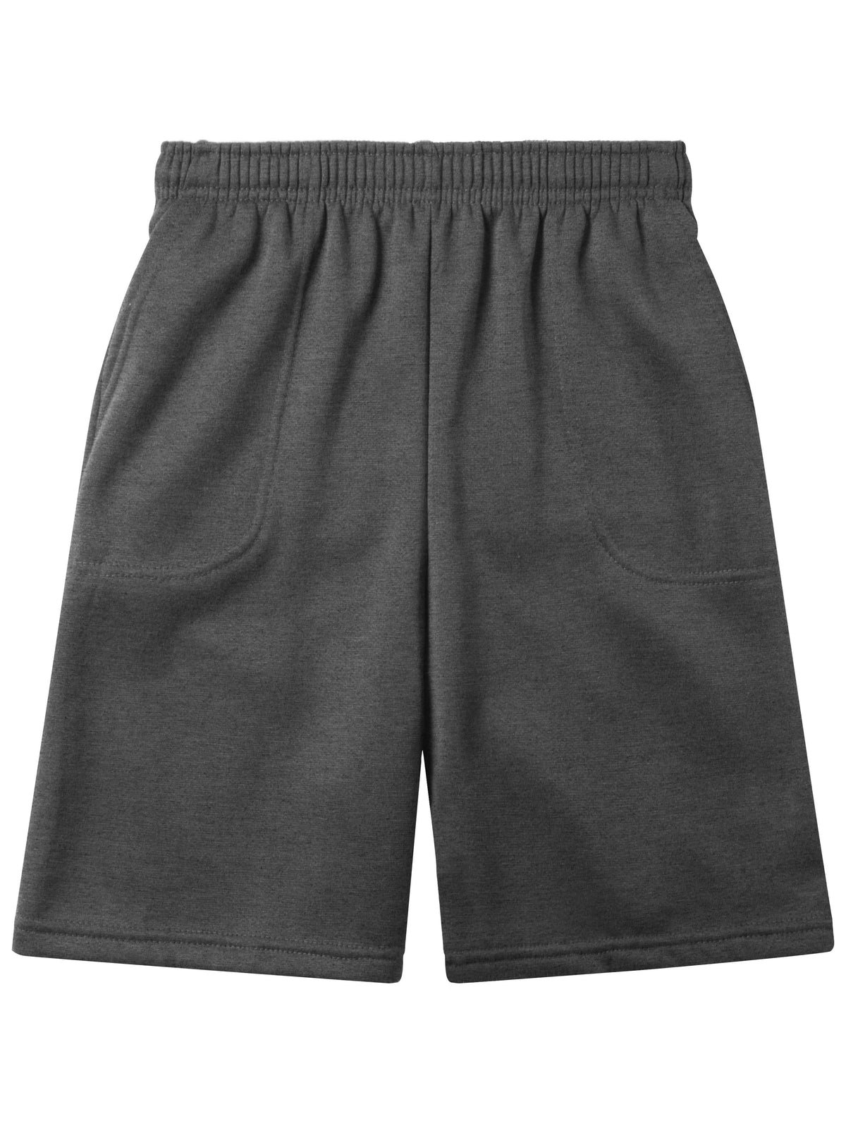 Men’s Brushed Elastic Lightweight Sweat Shorts with Pockets Plus Size 3XL-5XL in Charcoal - Hat and Beyond casual shorts