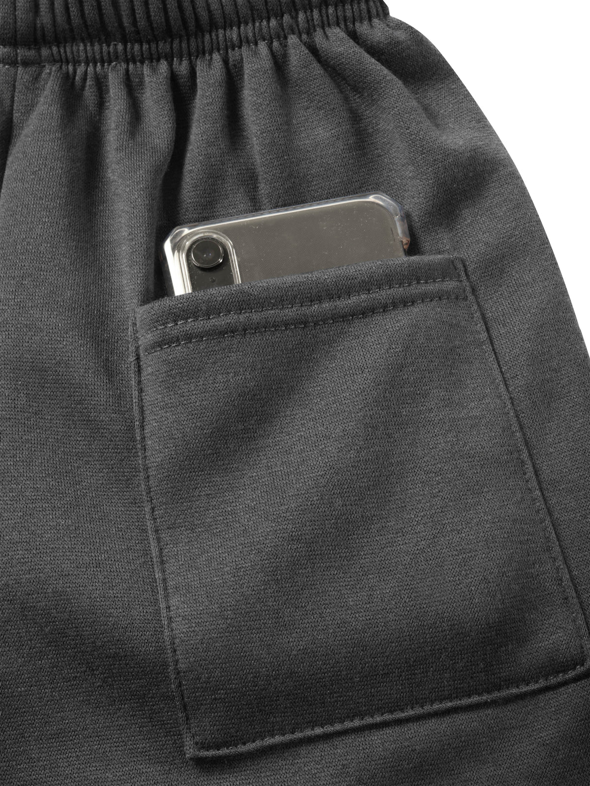 Men’s Brushed Elastic Lightweight Sweat Shorts with Pockets S-2XL in Charcoal - Hat and Beyond casual shorts