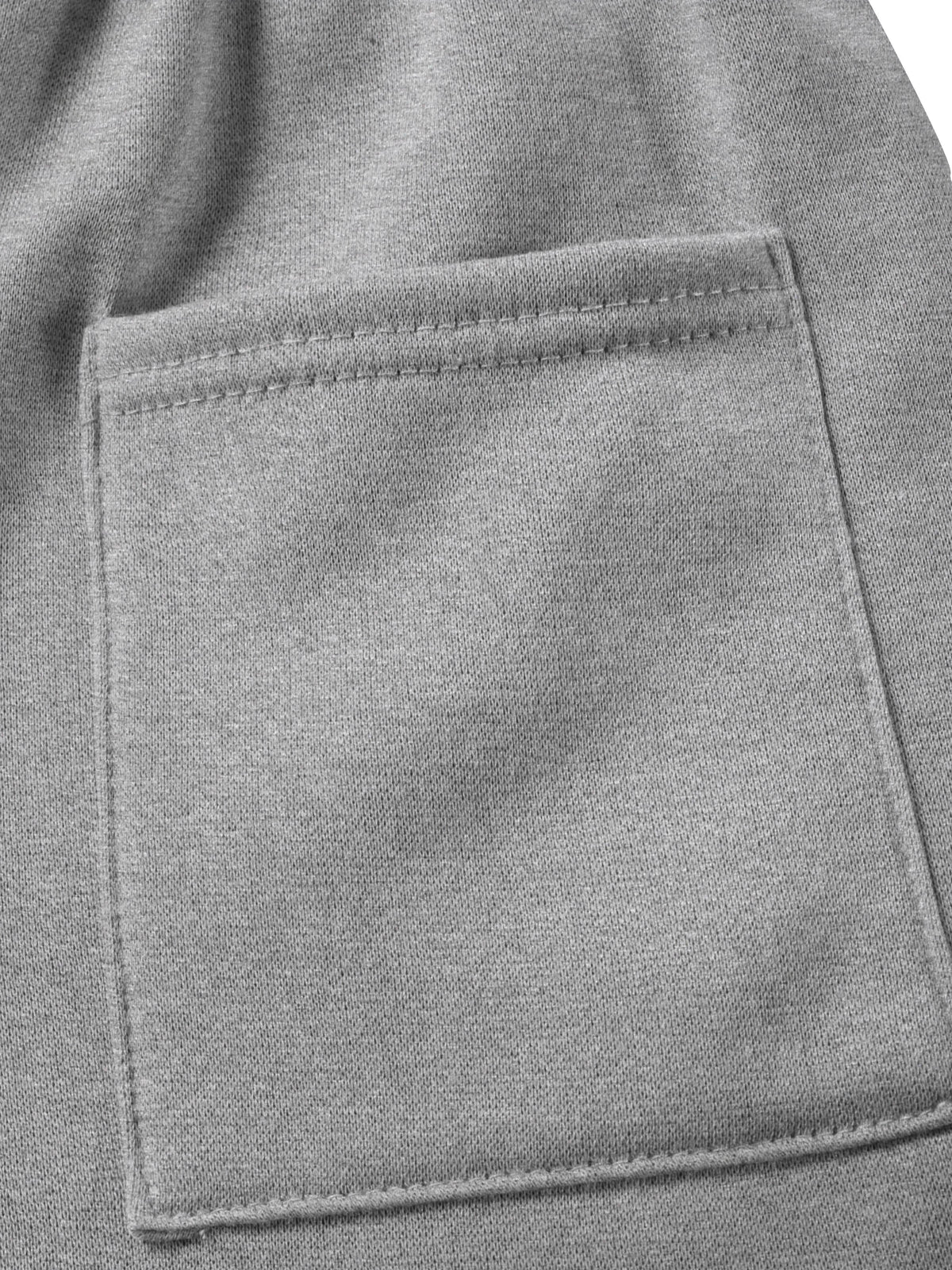 Men’s Brushed Elastic Lightweight Sweat Shorts with Pockets Plus Size 3XL-5XL in Heather Gray - Hat and Beyond casual shorts