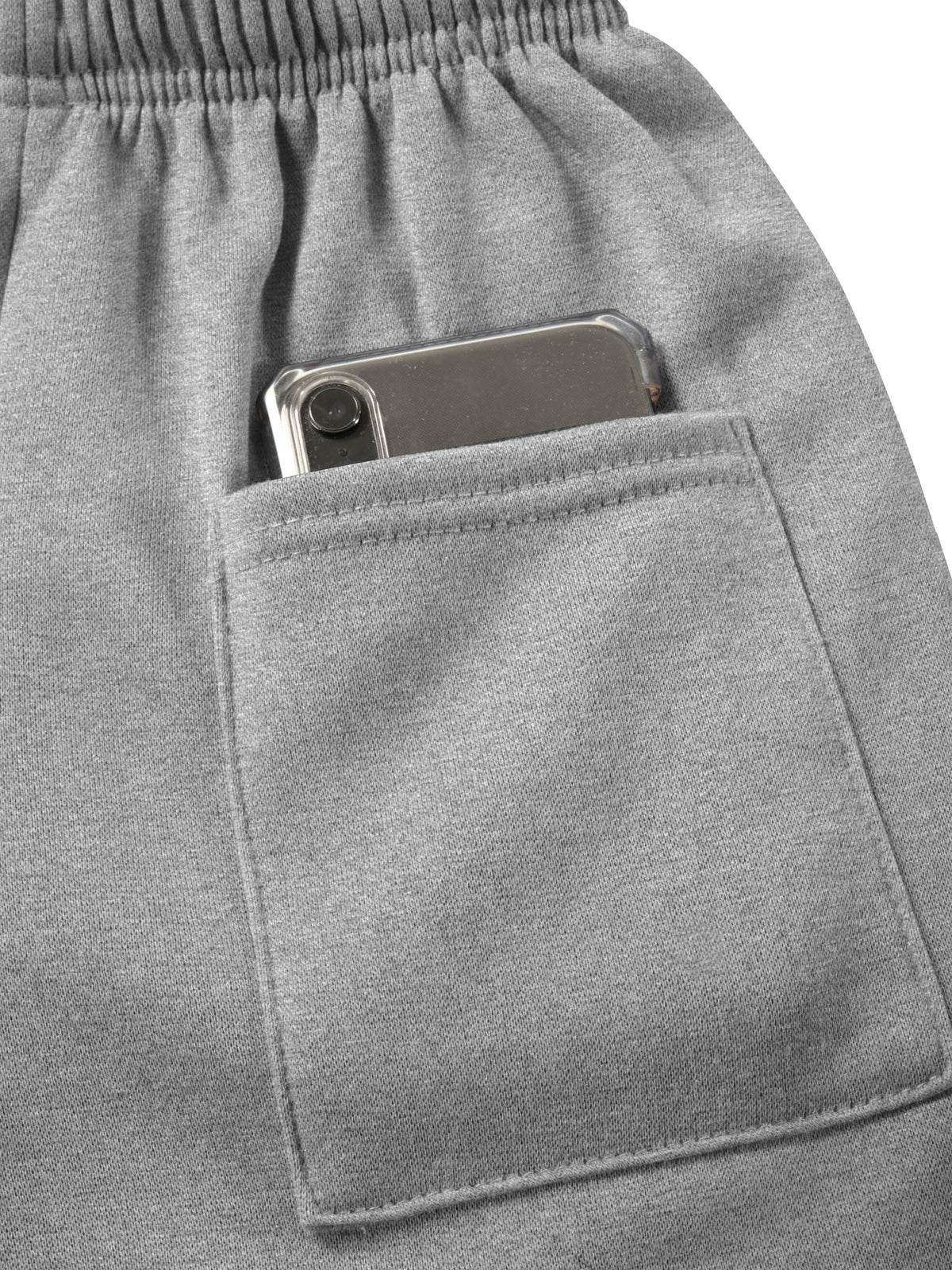 Men’s Brushed Elastic Lightweight Sweat Shorts with Pockets Plus Size 3XL-5XL in Heather Gray - Hat and Beyond casual shorts