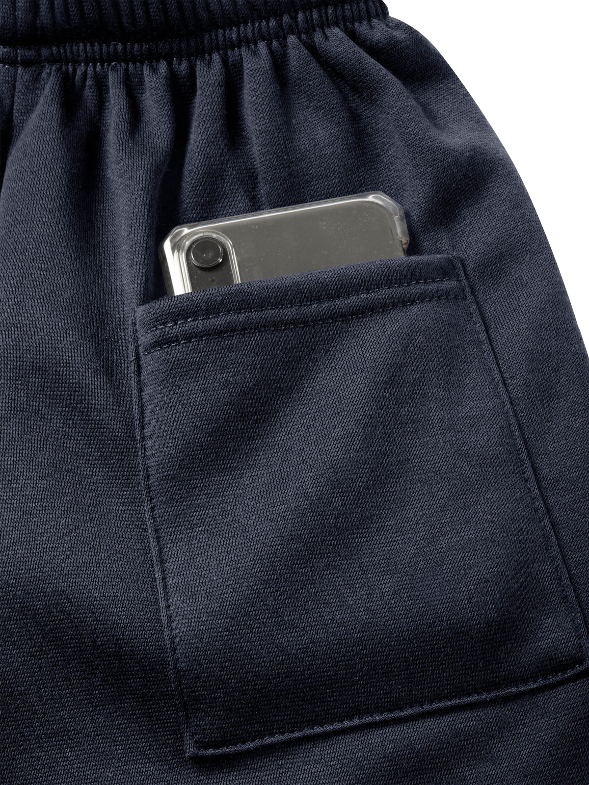 Men’s Brushed Elastic Lightweight Sweat Shorts with Pockets S-2XL in Navy - Hat and Beyond casual shorts