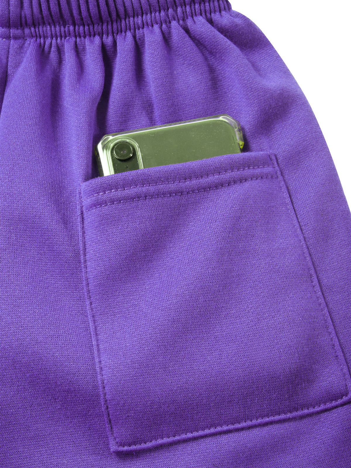 Men’s Brushed Elastic Lightweight Sweat Shorts with Pockets S-2XL in Purple - Hat and Beyond casual shorts
