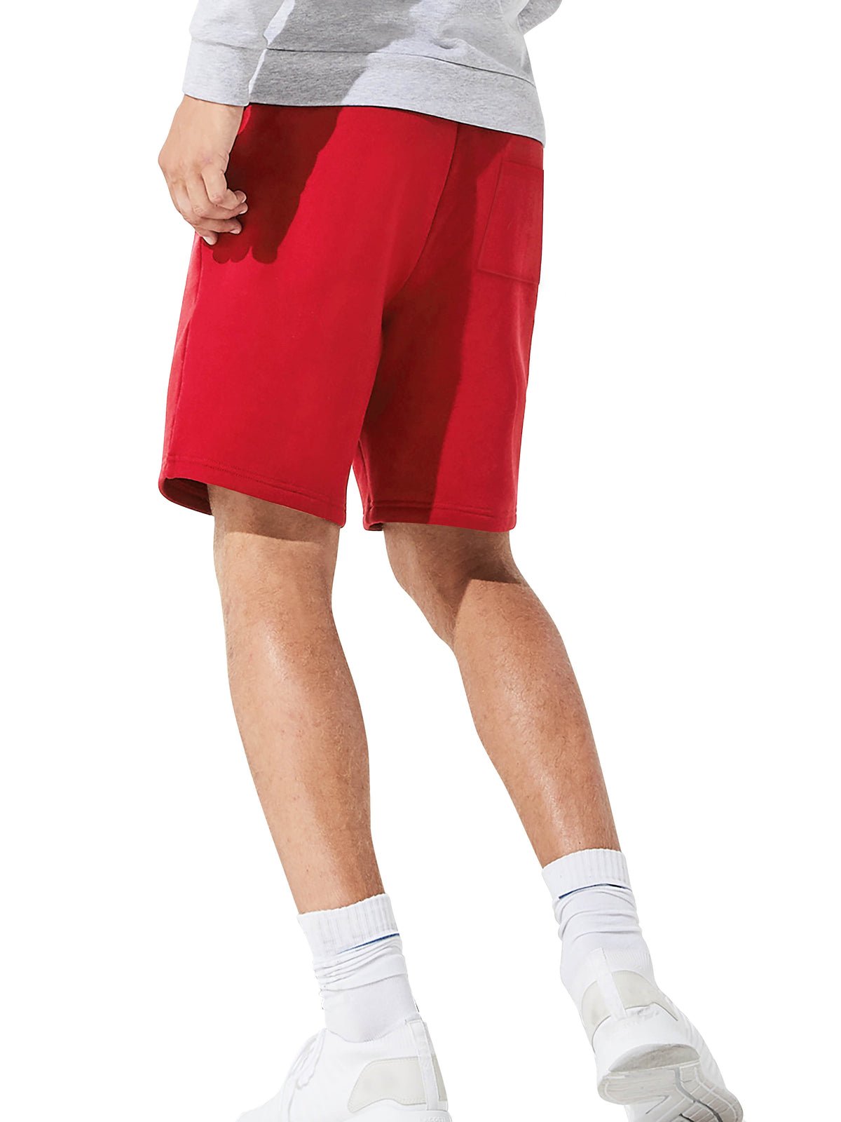 Men’s Brushed Elastic Lightweight Sweat Shorts with Pockets S-2XL in Red - Hat and Beyond casual shorts