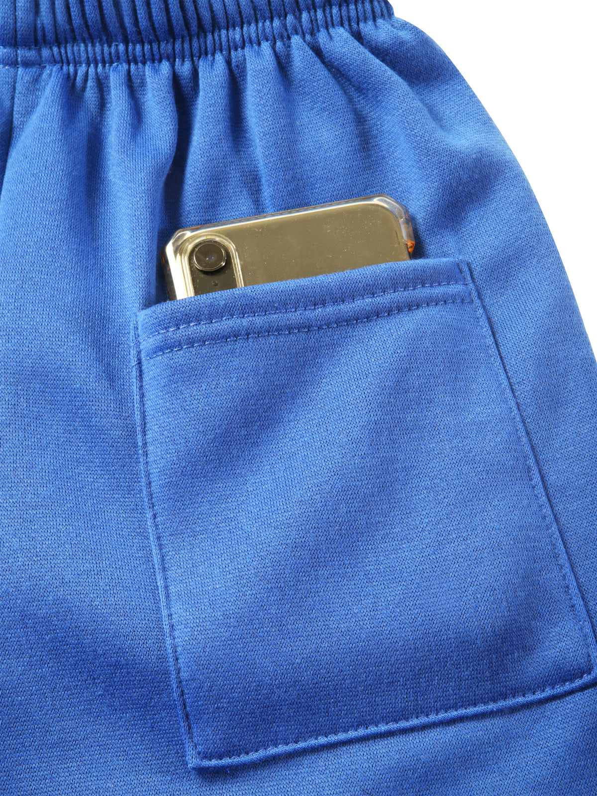 Men’s Brushed Elastic Lightweight Sweat Shorts with Pockets S-2XL in Royal Blue - Hat and Beyond casual shorts