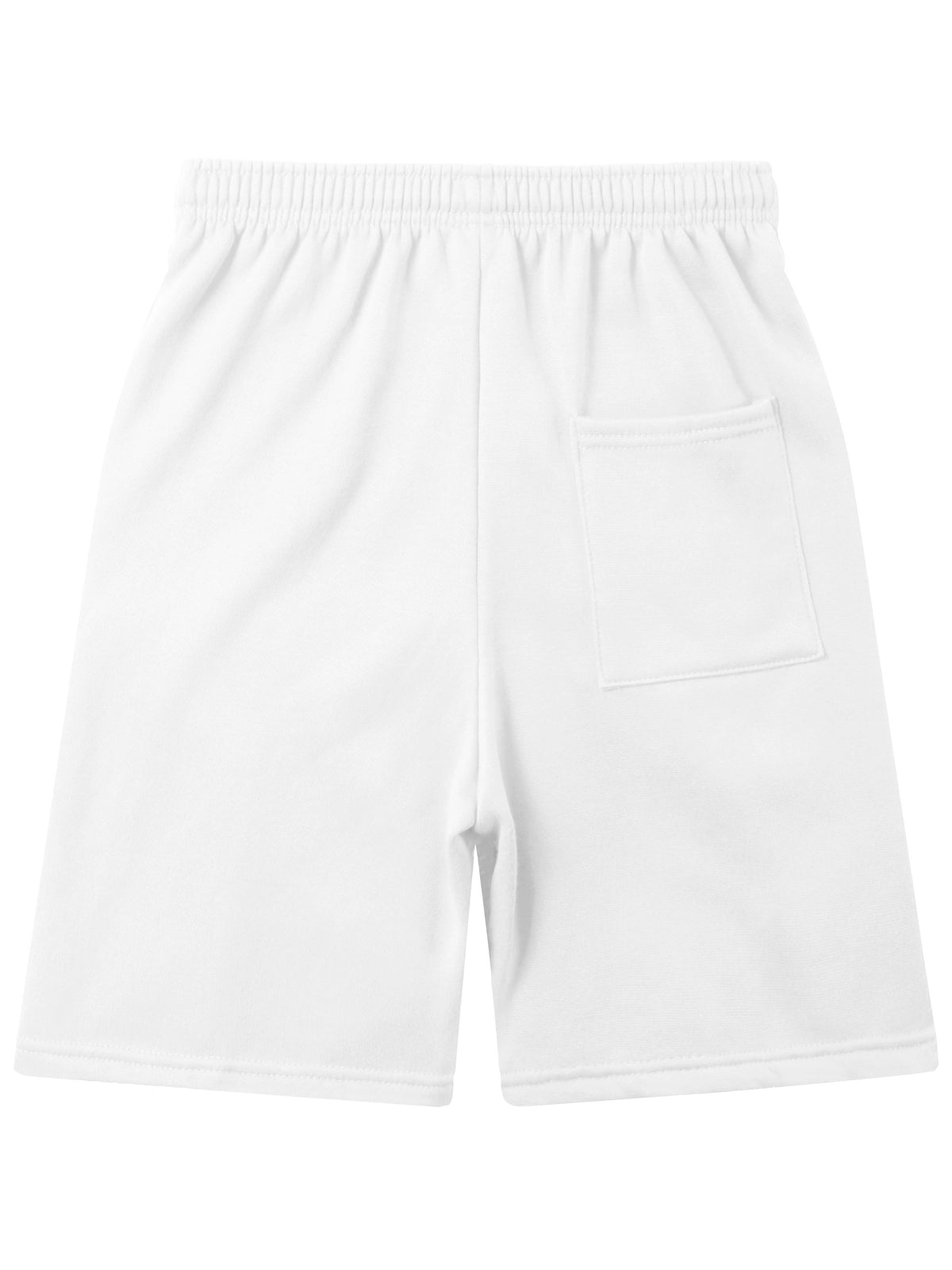 Men’s Brushed Elastic Lightweight Sweat Shorts with Pockets Plus Size 3XL-5XL in White - Hat and Beyond casual shorts