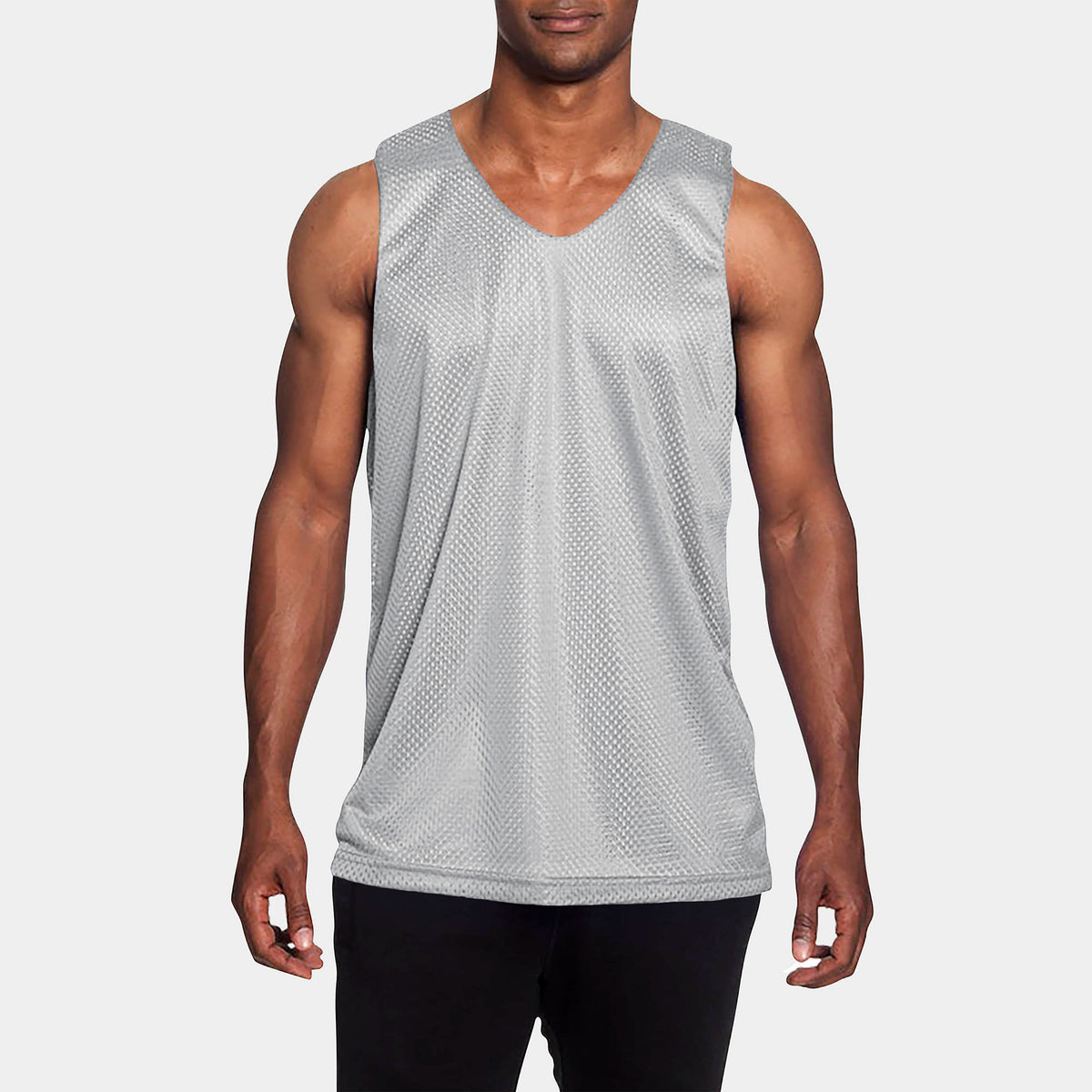 Men’s Reversible Basketball Jersey in basketball jersey_basketball uniforms_cheap basketball jerseys_jersey basket_reversible basketball jerseys_basketball jersey maker_Light Gray 