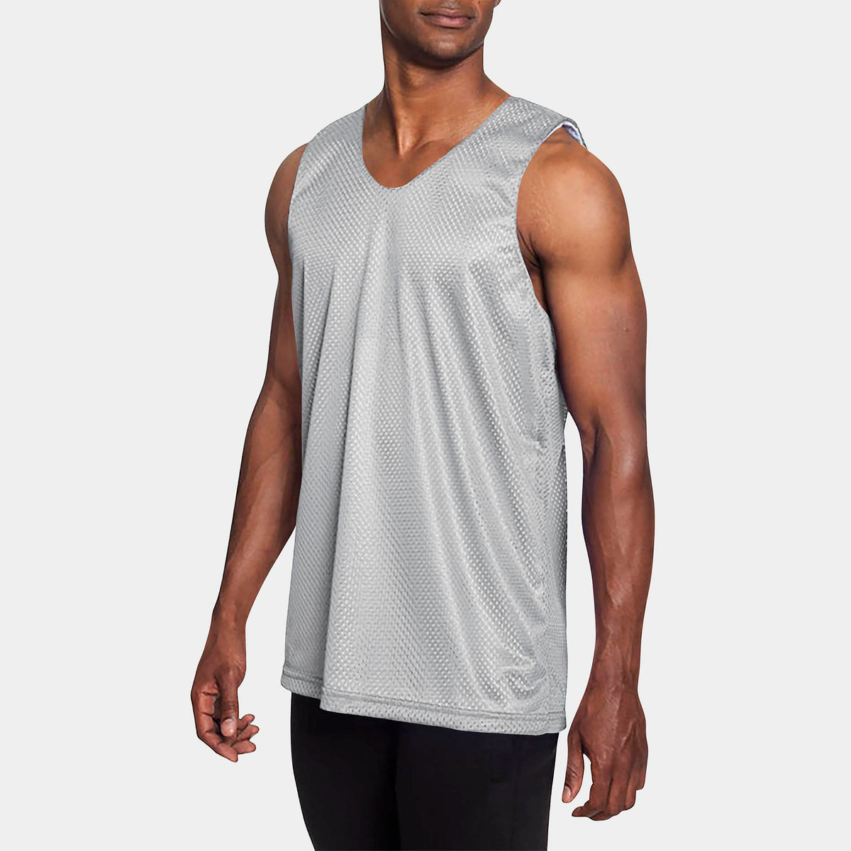 Men’s Reversible Basketball Jersey in basketball jersey_basketball uniforms_cheap basketball jerseys_jersey basket_reversible basketball jerseys_basketball jersey maker_Light Gray 