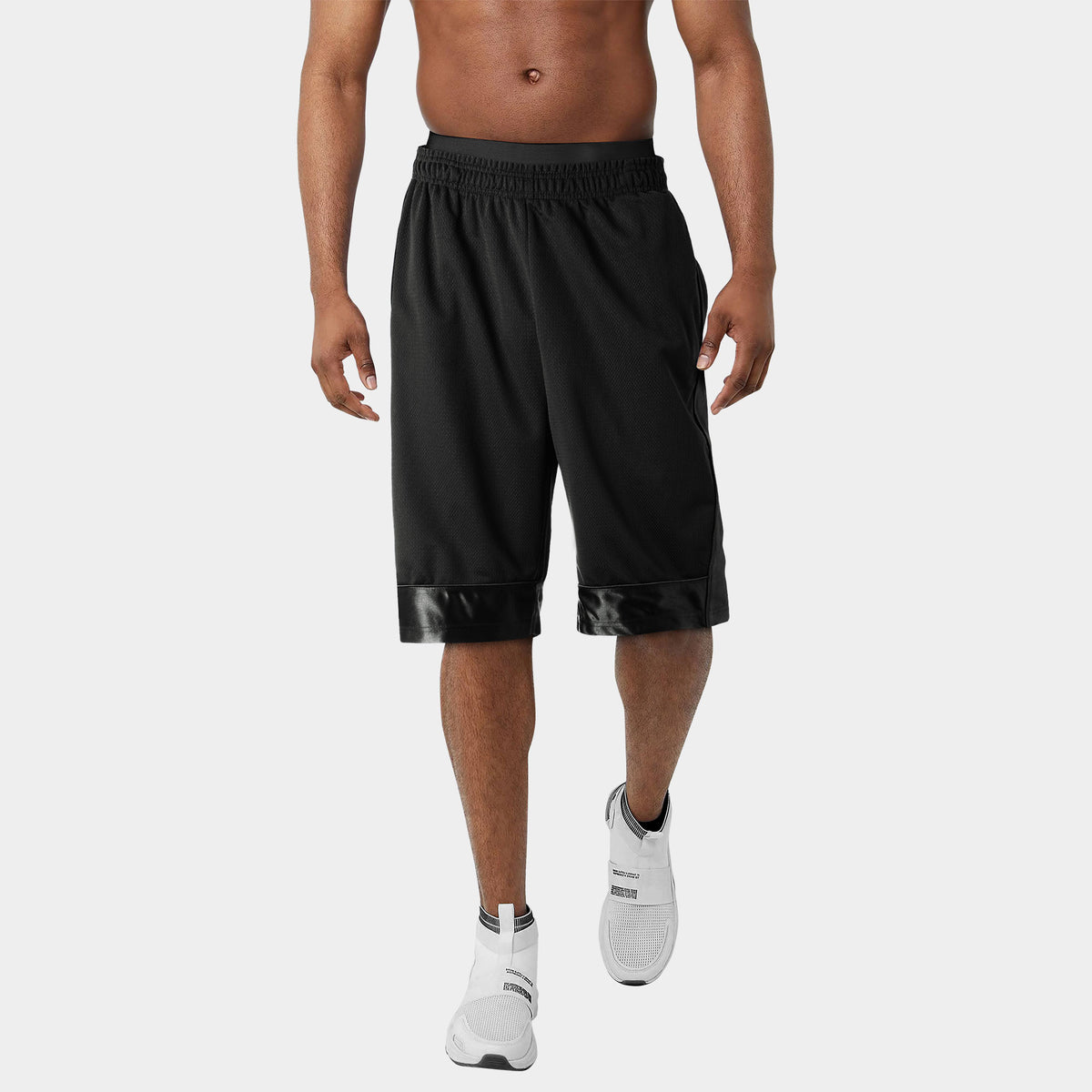 Men’s Heavyweight Mesh Shorts with Pockets Basketball Gym Workout Short in Black - Hat and Beyond casual shorts
