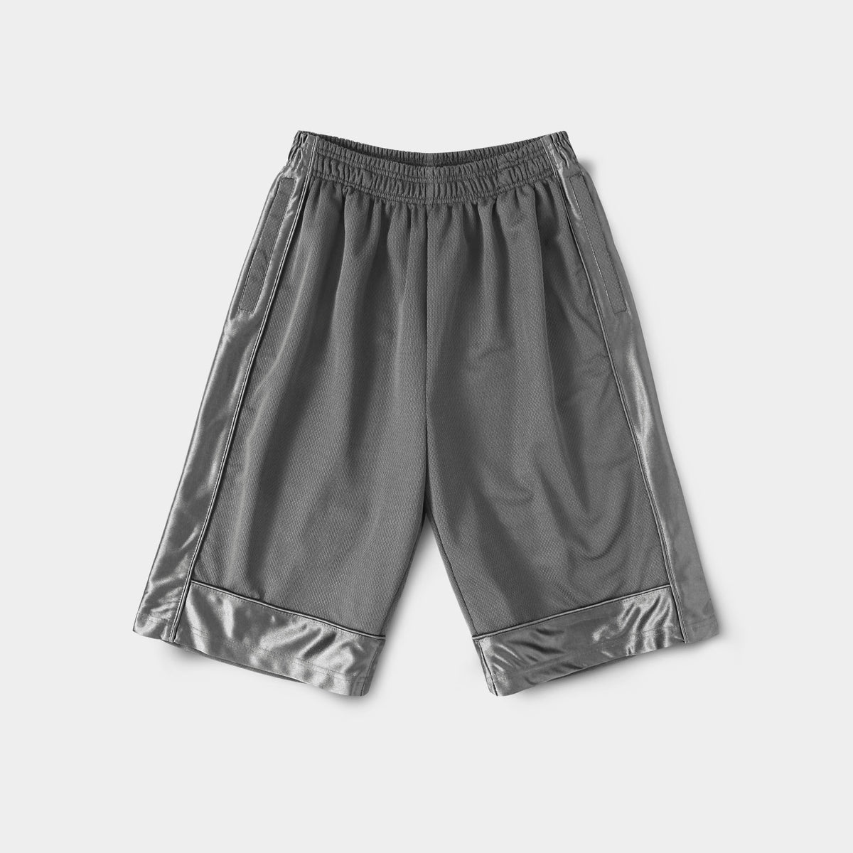 Men’s Heavyweight Mesh Shorts with Pockets Basketball Gym Workout Short in Heather Gray - Hat and Beyond casual shorts