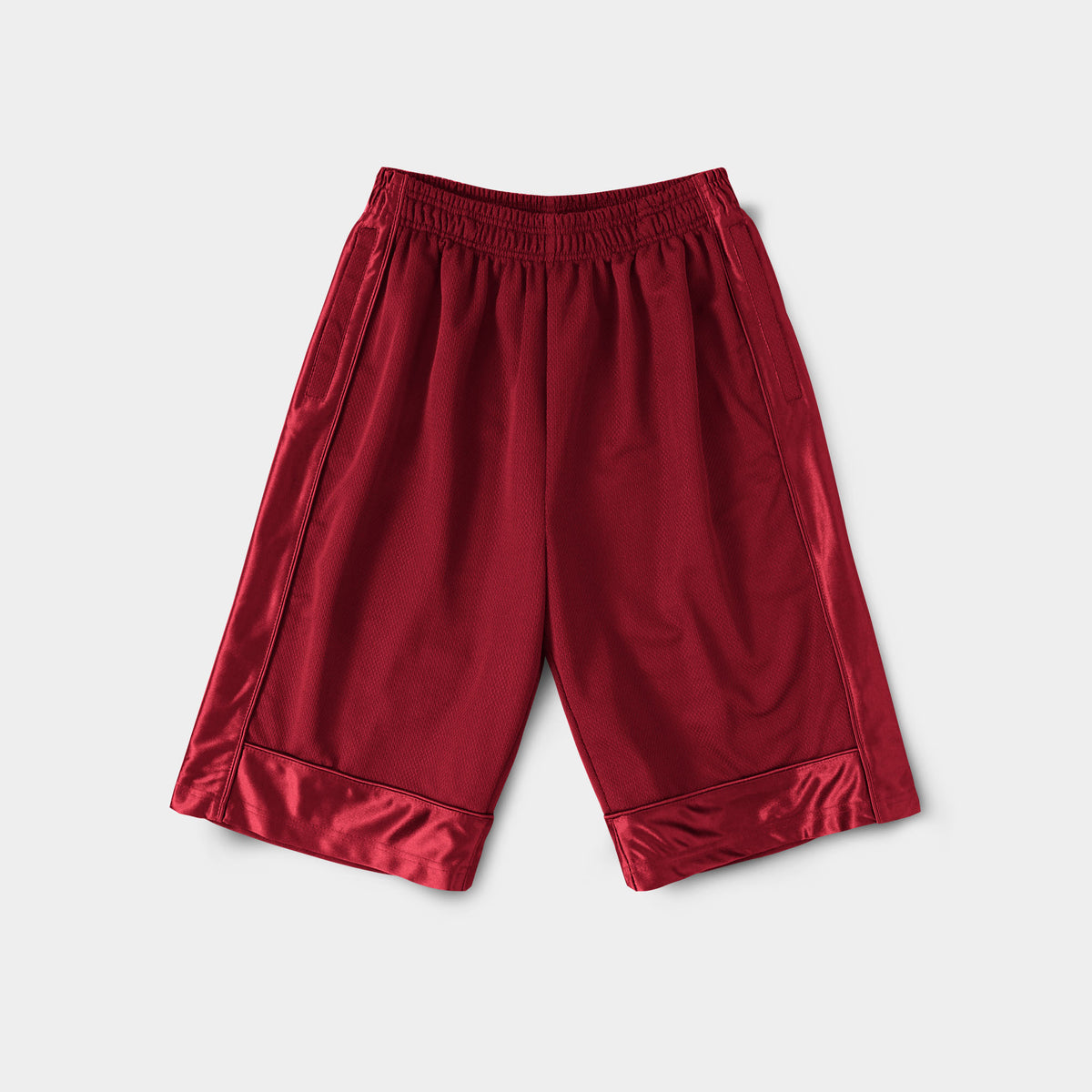 Men’s Heavyweight Mesh Shorts with Pockets Basketball Gym Workout Short in Red - Hat and Beyond casual shorts