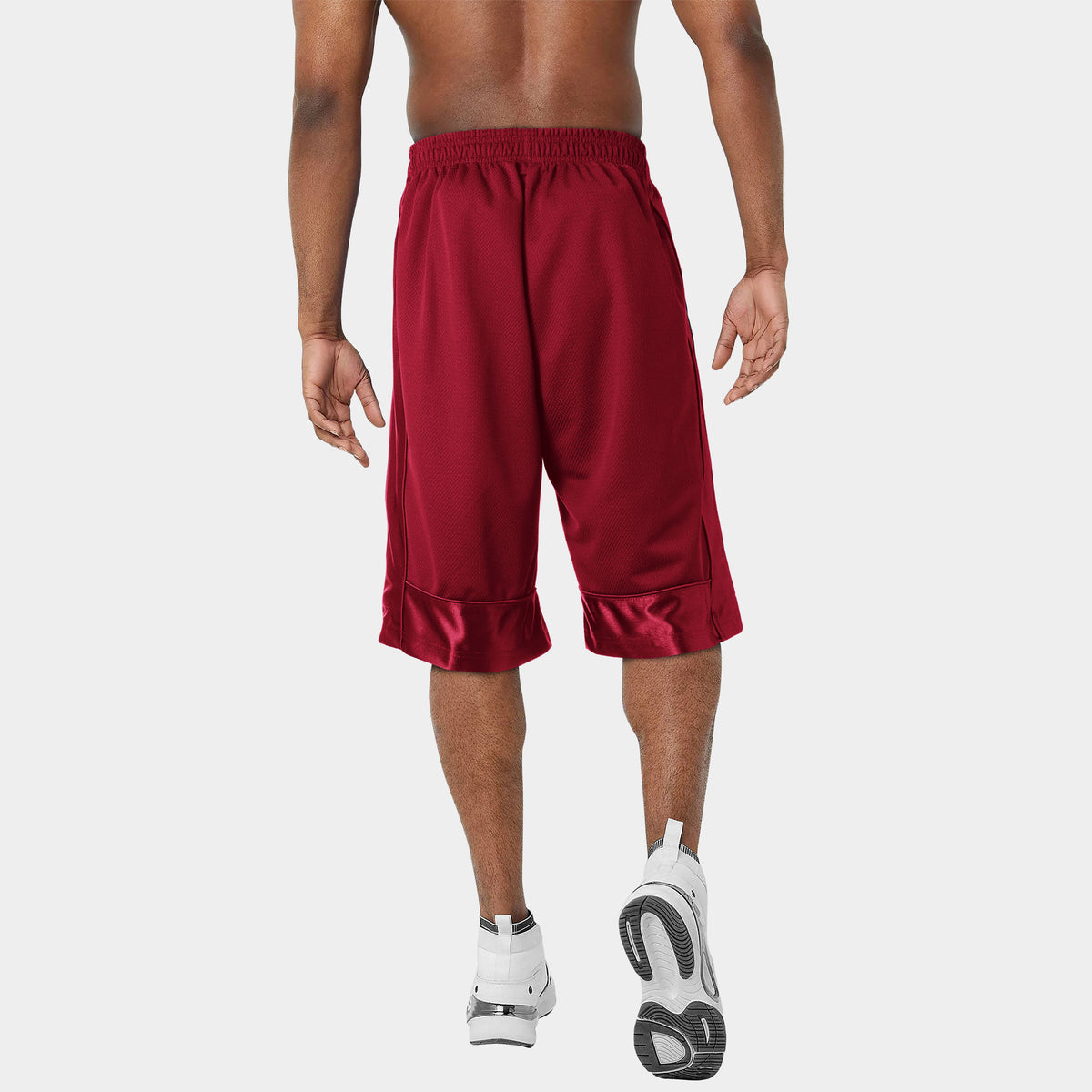 Men’s Heavyweight Mesh Shorts with Pockets Basketball Gym Workout Short in Red - Hat and Beyond casual shorts