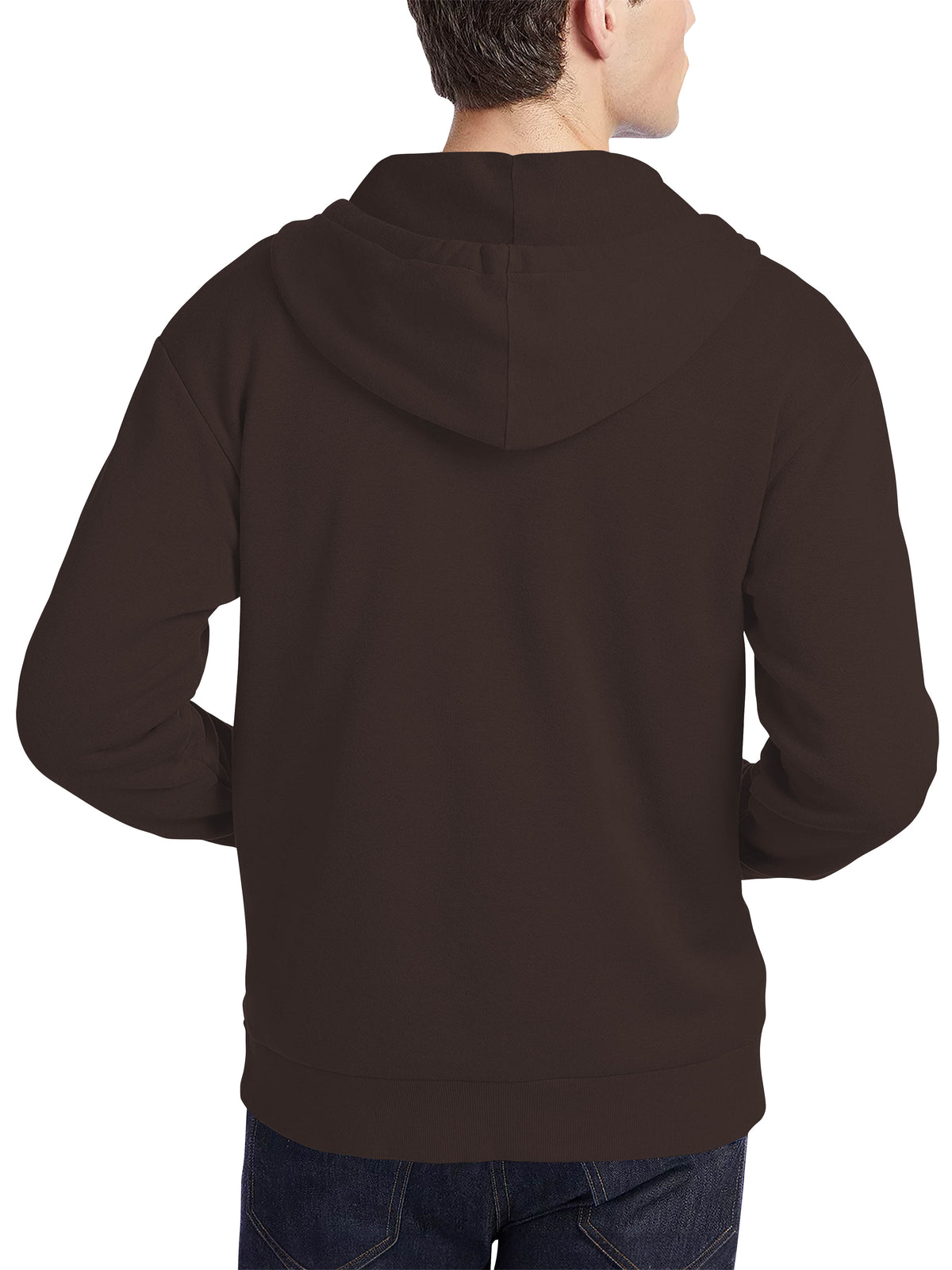 Men’s Ultimate Heavyweight Zip Up Hoodie Jacket XS-XL in Brown - Hat and Beyond hoodie