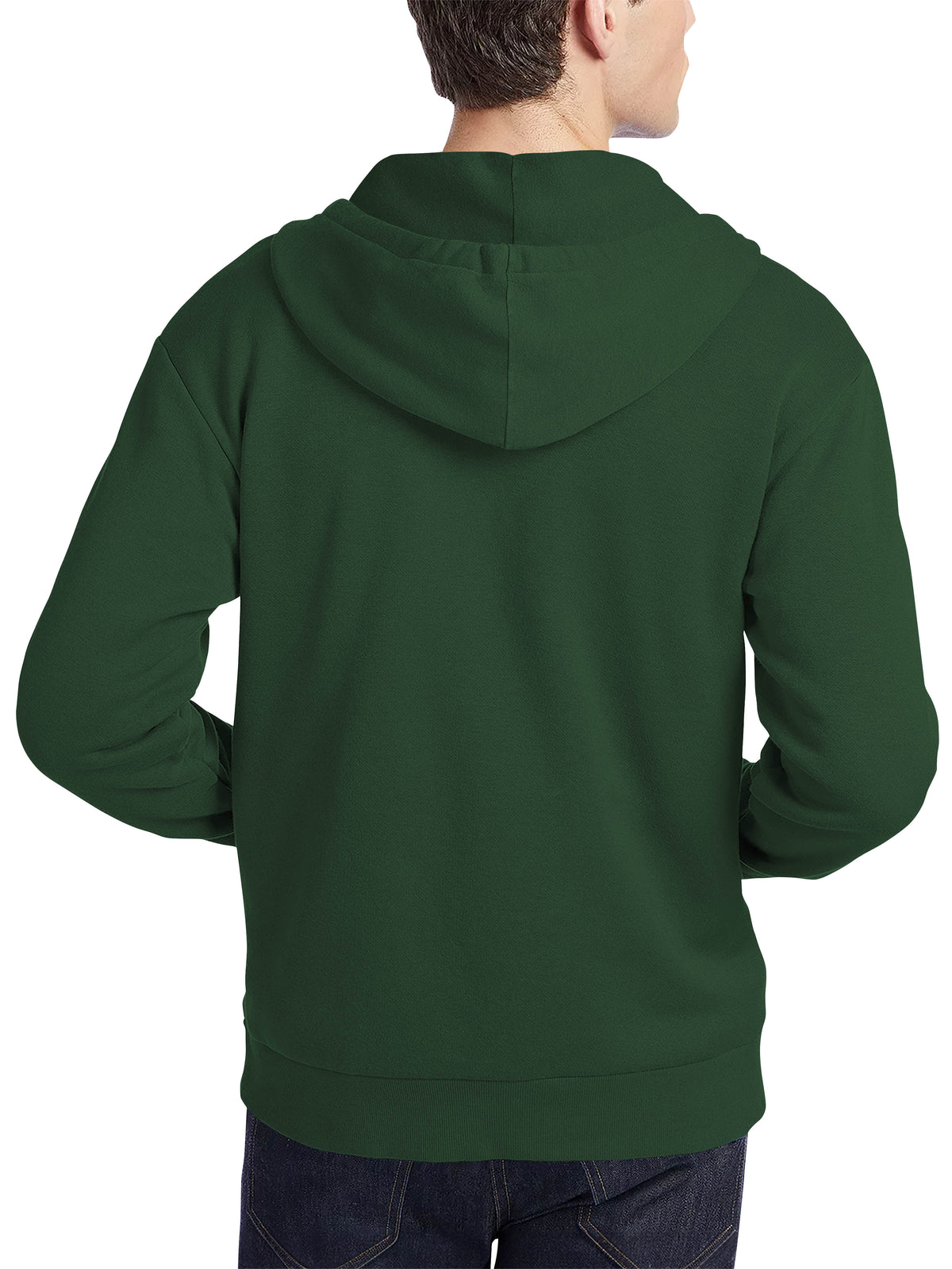 Men’s Ultimate Heavyweight Zip Up Hoodie Jacket XS-XL in Hunter Green - Hat and Beyond hoodie