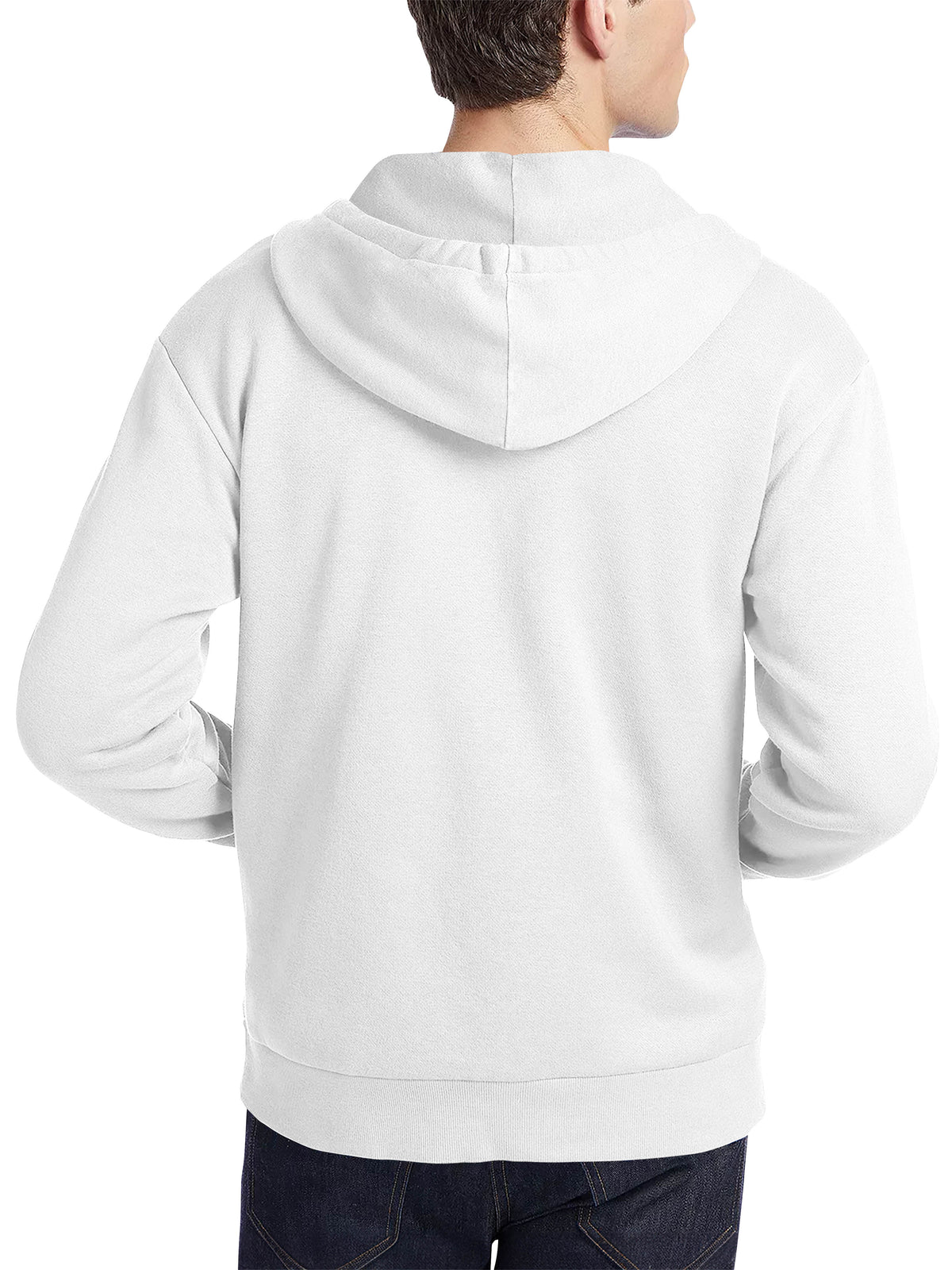 Men’s Ultimate Heavyweight Zip Up Hoodie Jacket XS-XL in White - Hat and Beyond hoodie