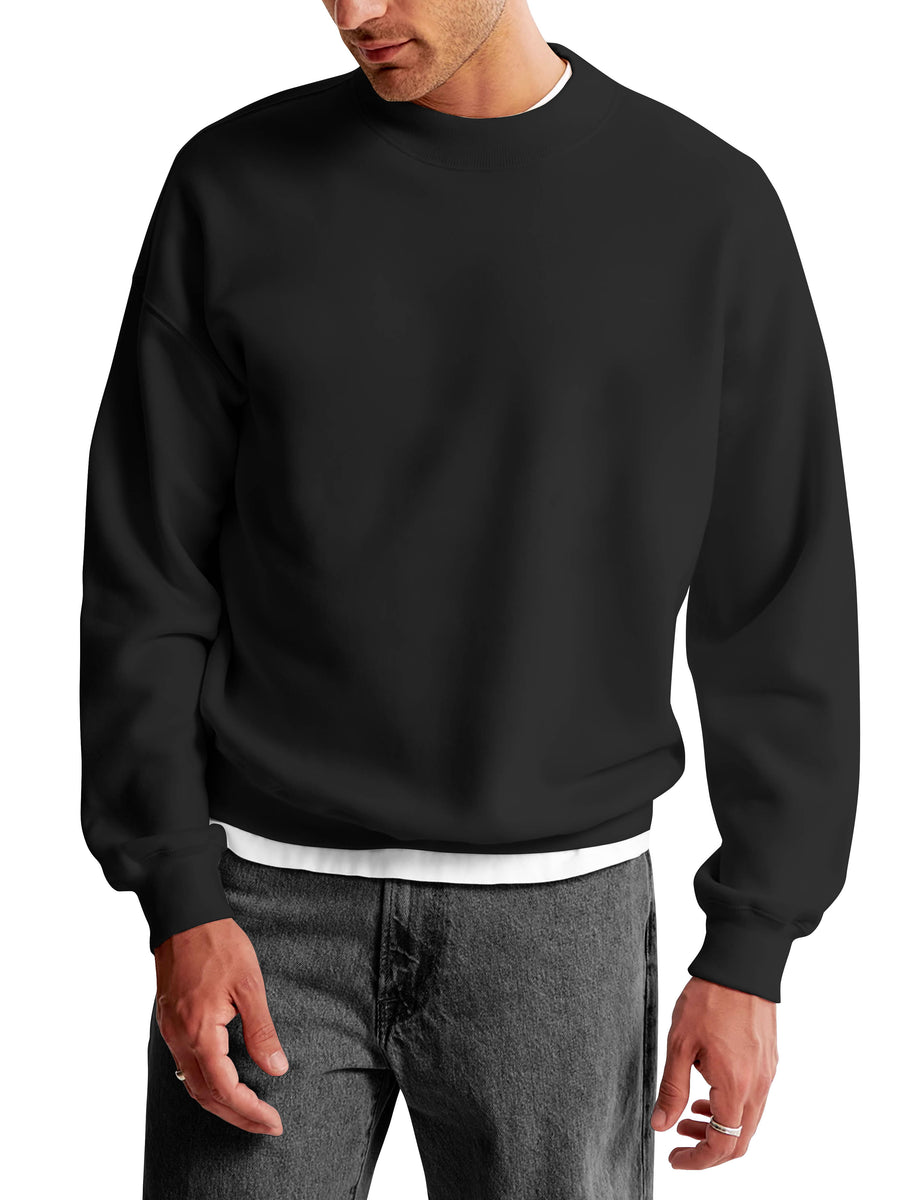 Men's Ultimate Heavyweight Crewneck Sweatshirt Black – Wholesale Blank Heavyweight Crewneck | Hat and Beyond