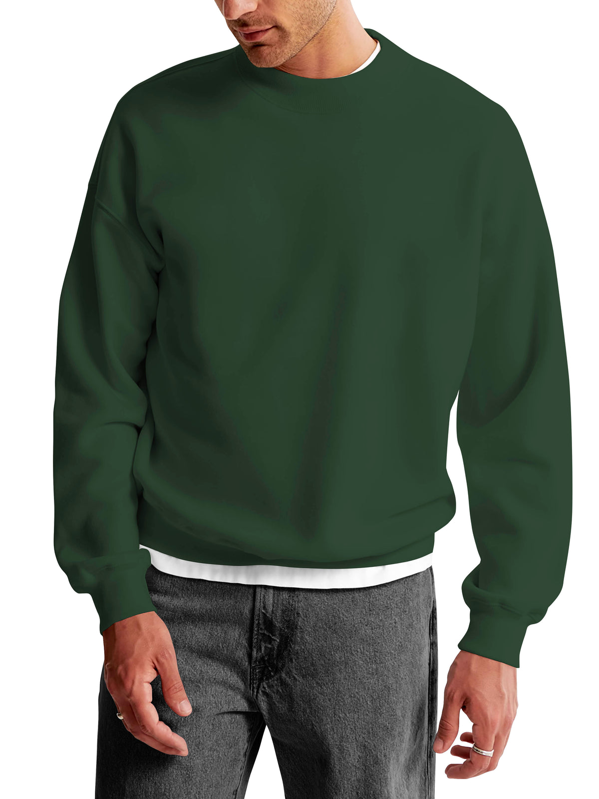 Men’s Ultimate Heavyweight Crewneck Sweatshirt XS-XL in Lime - Hat and Beyond crewneck sweatshirt