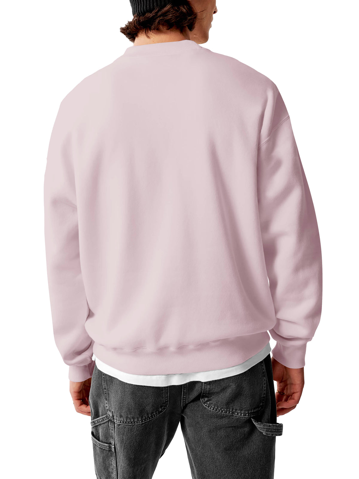 Men’s Ultimate Heavyweight Crewneck Sweatshirt XS-XL in Pink - Hat and Beyond crewneck sweatshirt
