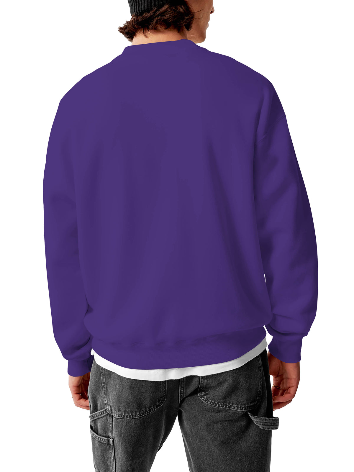 Men’s Ultimate Heavyweight Crewneck Sweatshirt XS-XL in Purple - Hat and Beyond crewneck sweatshirt