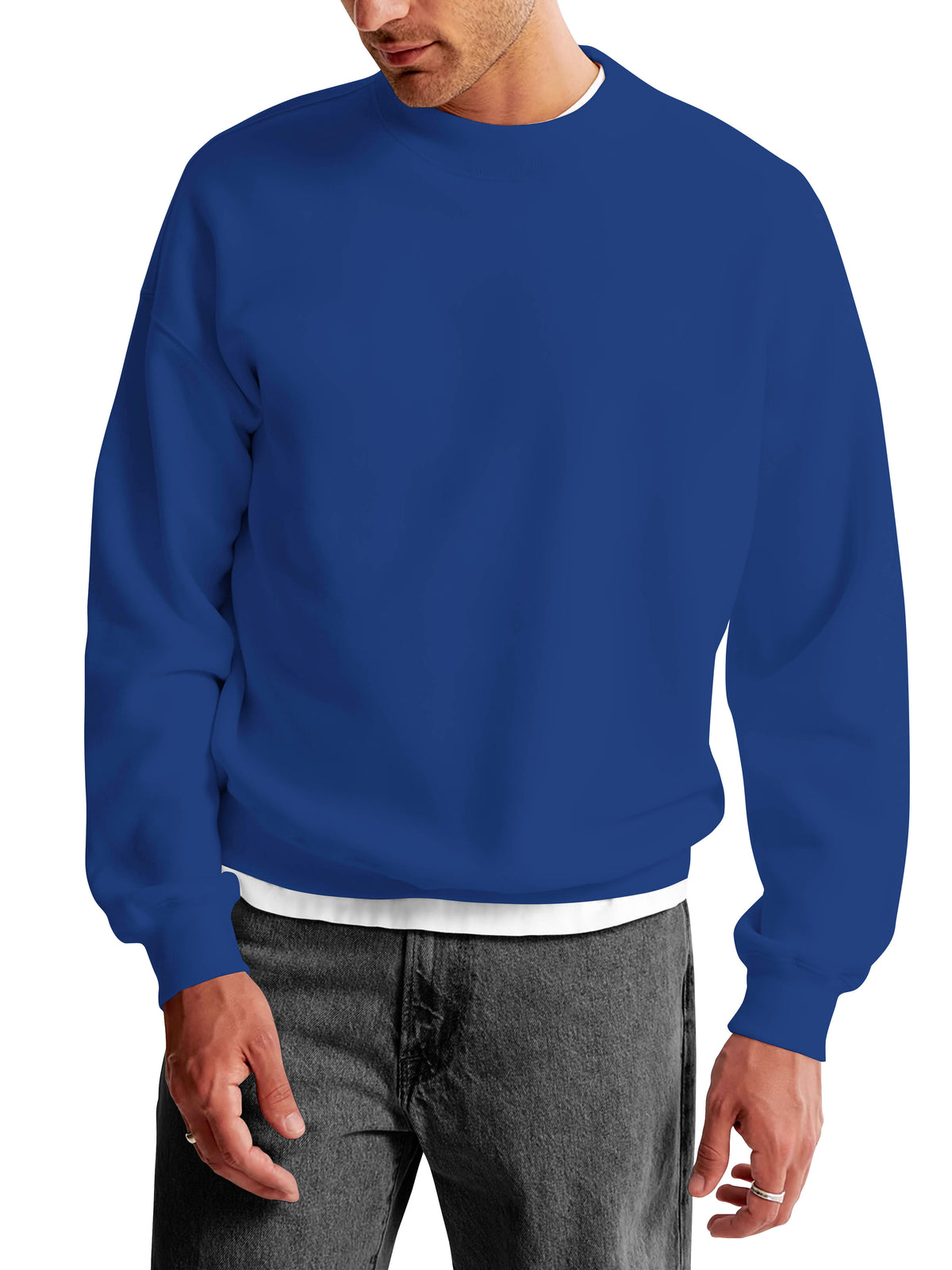 Men’s Ultimate Heavyweight Crewneck Sweatshirt XS-XL in Royal Blue - Hat and Beyond crewneck sweatshirt