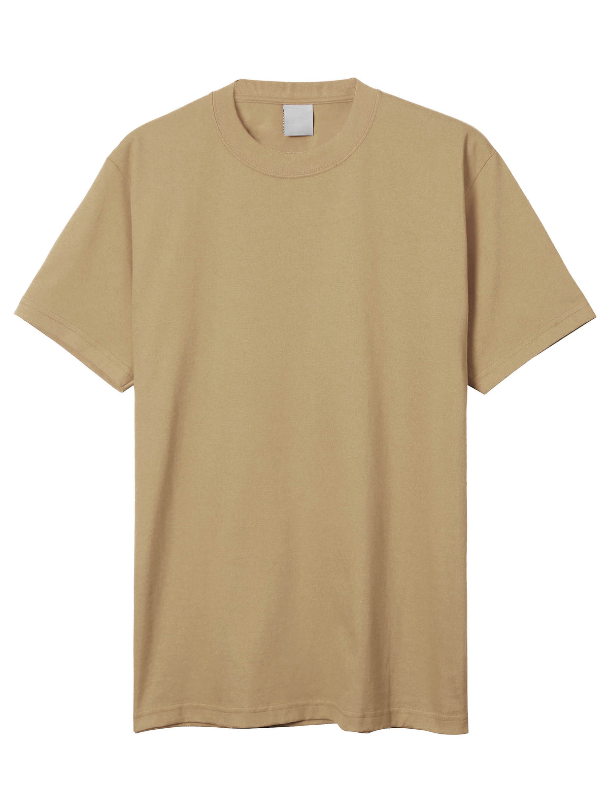 Men’s Super Max Heavyweight T Shirt Tall Sizes XLT-5XT in Khaki - Hat and Beyond blank tee