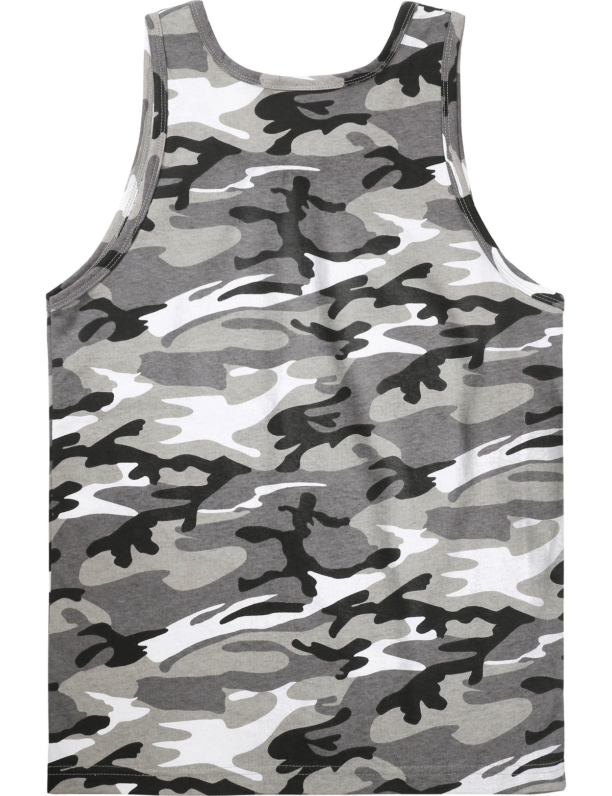 Men’s Muscle Fit Workout Sleeveless Tank Top in White Camo - Hat and Beyond tank top