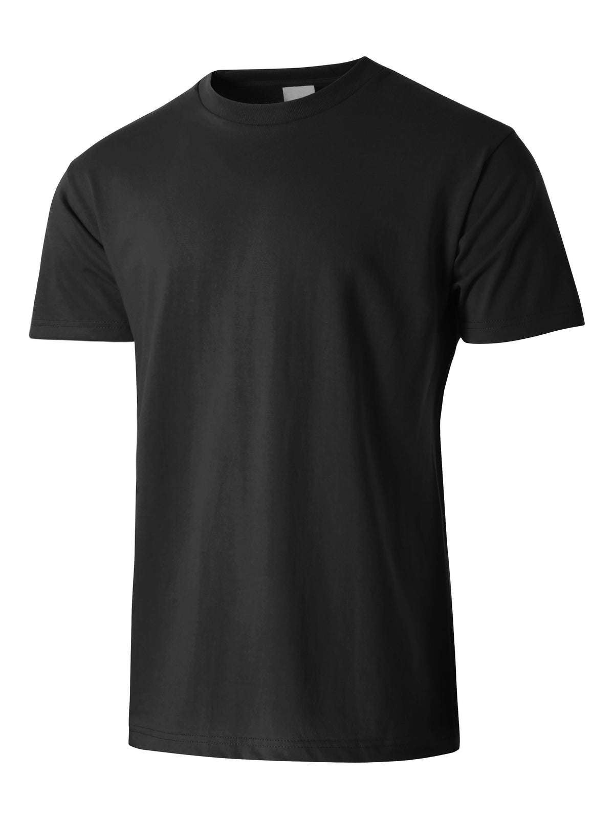 Men’s Essential Crew Neck Short Sleeve T Shirt 2XL-5XL in Black - Hat and Beyond blank tee