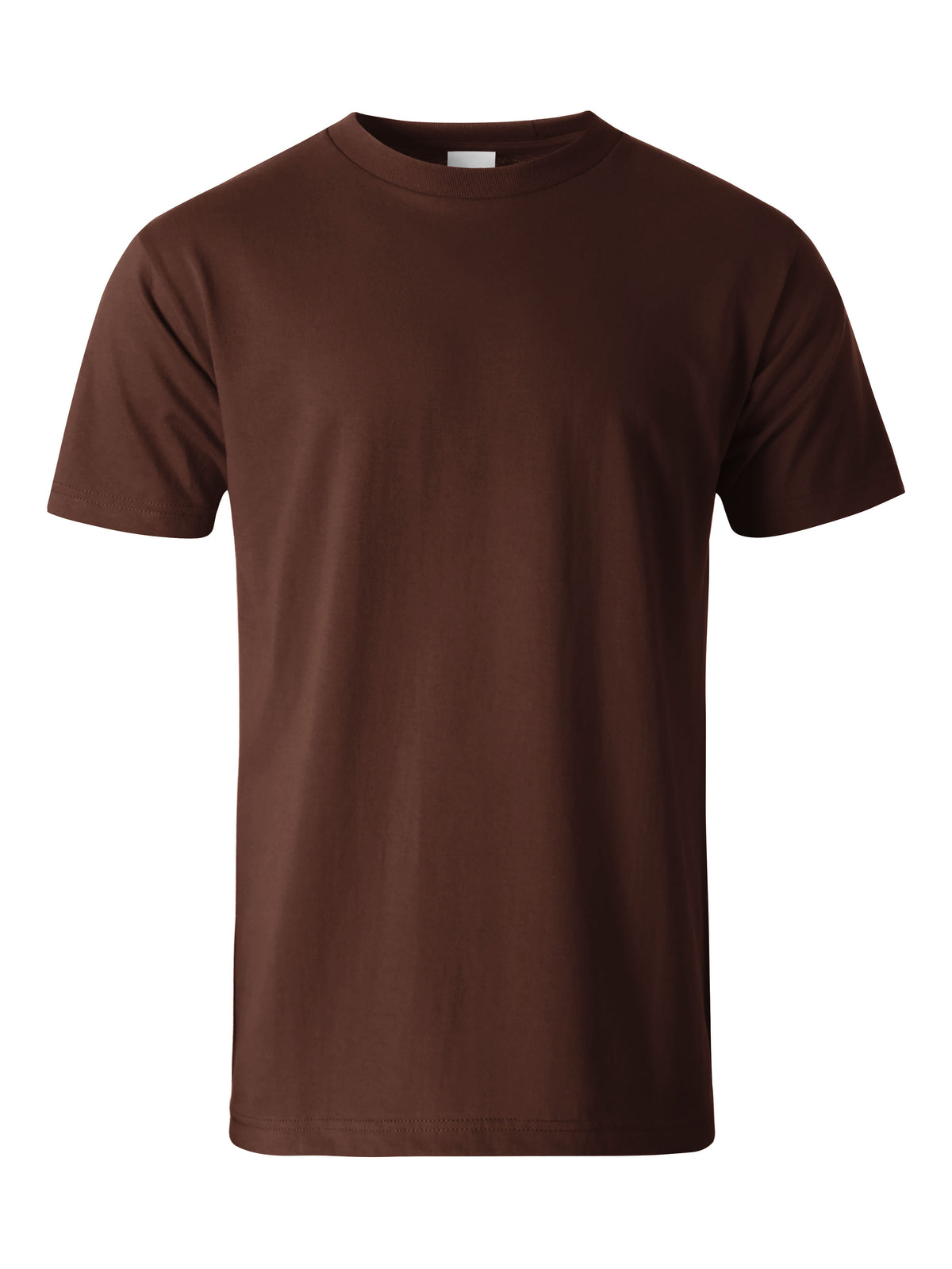 Men’s Essential Crew Neck Short Sleeve T Shirt 2XL-5XL in Brown - Hat and Beyond blank tee