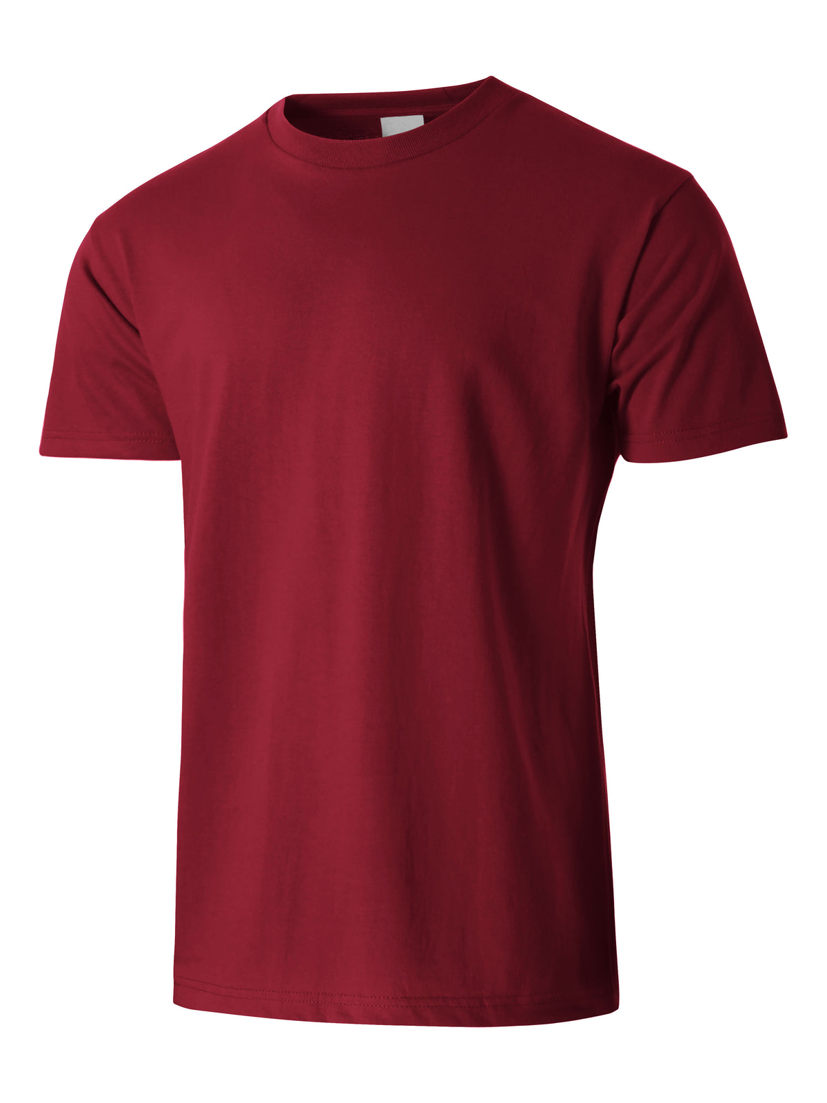 Men’s Essential Crew Neck Short Sleeve T Shirt S-XL in Burgundy - Hat and Beyond blank tee