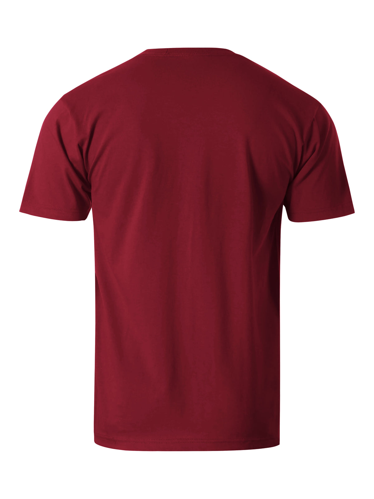 Men’s Essential Crew Neck Short Sleeve T Shirt S-XL in Burgundy - Hat and Beyond blank tee
