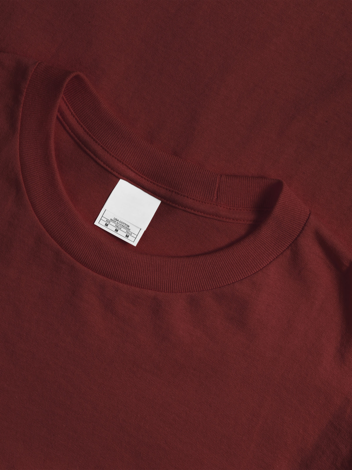 Men’s Essential Crew Neck Short Sleeve T Shirt S-XL in Burgundy - Hat and Beyond blank tee
