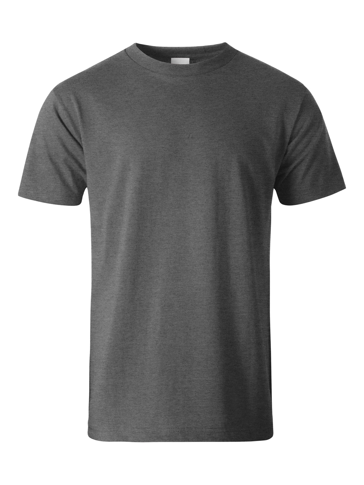 Men’s Essential Crew Neck Short Sleeve T Shirt 2XL-5XL in Charcoal Gray - Hat and Beyond blank tee