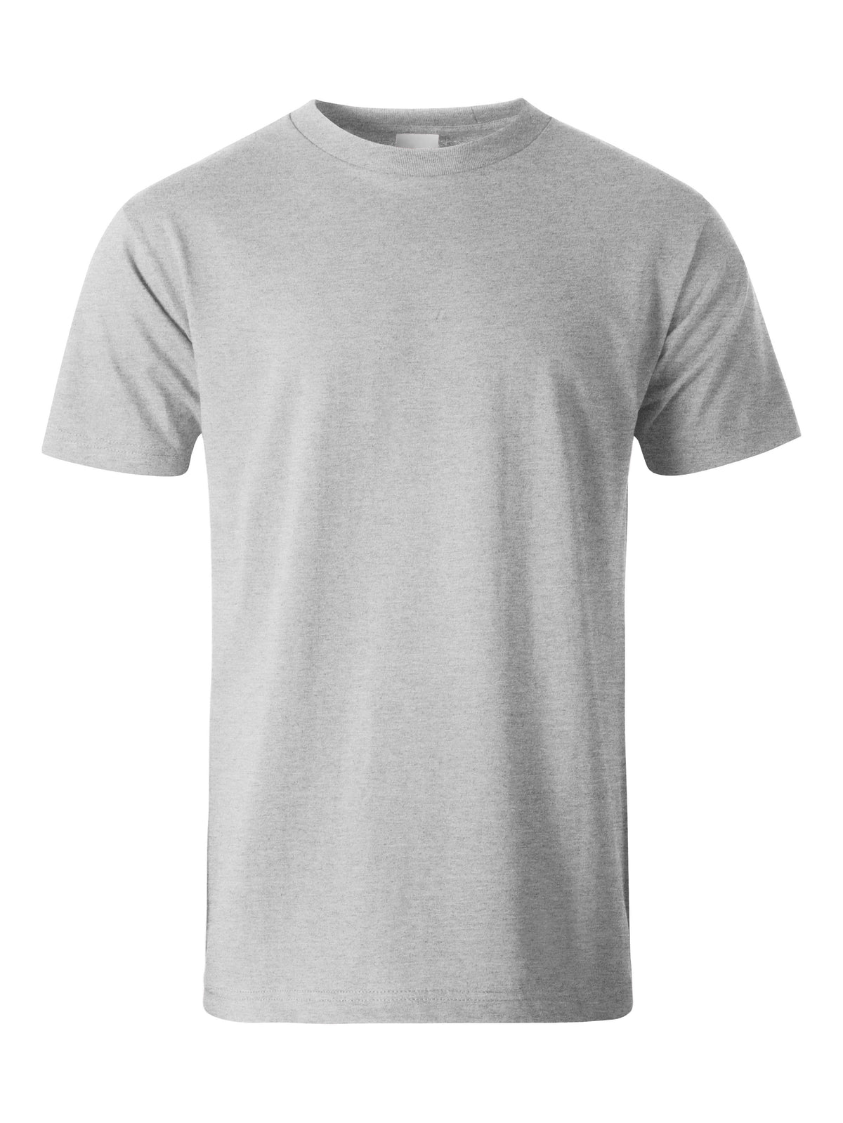 Men’s Essential Crew Neck Short Sleeve T Shirt 2XL-5XL in Heather Gray - Hat and Beyond blank tee