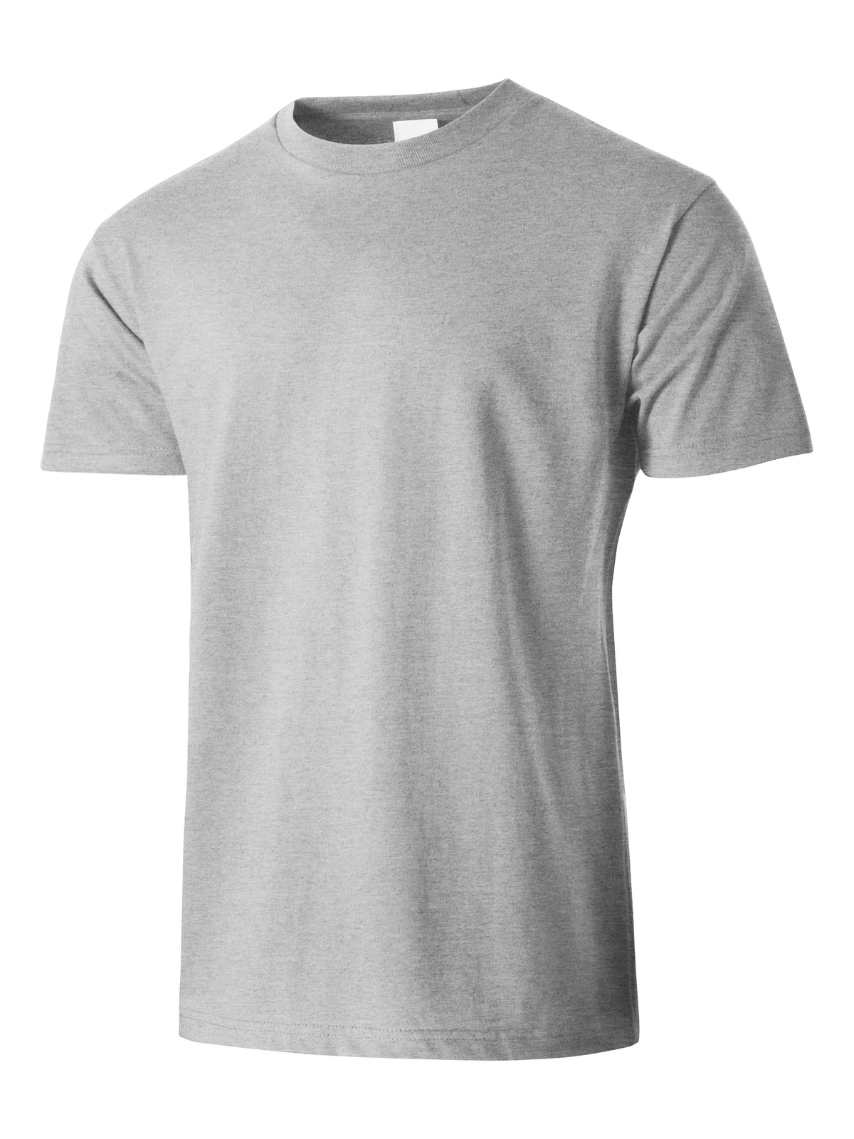 Men’s Essential Crew Neck Short Sleeve T Shirt 2XL-5XL in Heather Gray - Hat and Beyond blank tee