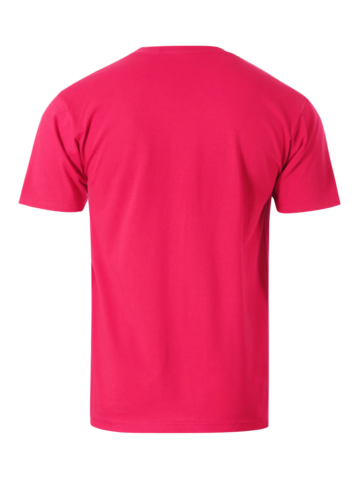 Men’s Essential Crew Neck Short Sleeve T Shirt 2XL-5XL in Hot Pink - Hat and Beyond blank tee