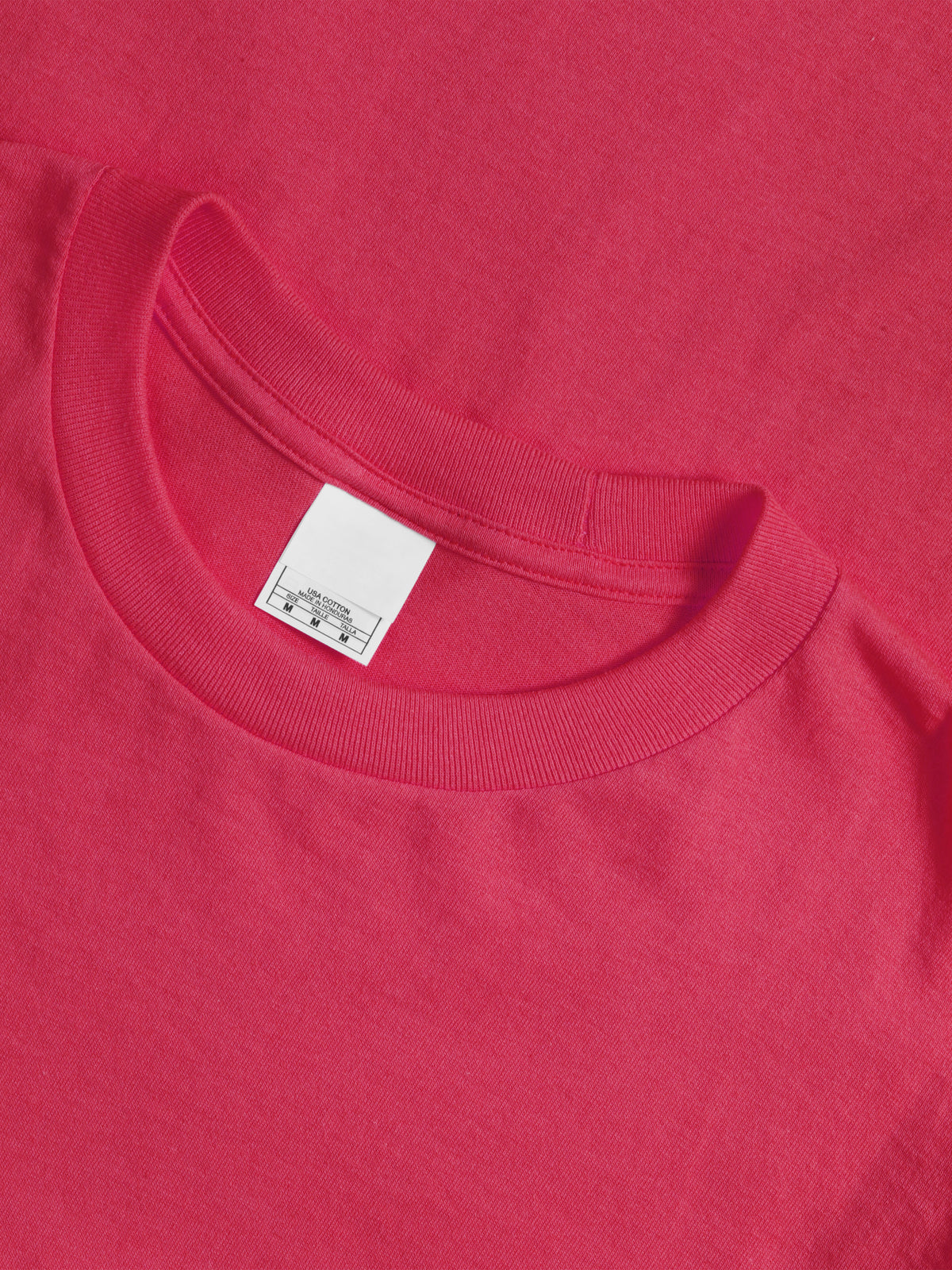 Men’s Essential Crew Neck Short Sleeve T Shirt S-XL in Hot Pink - Hat and Beyond blank tee