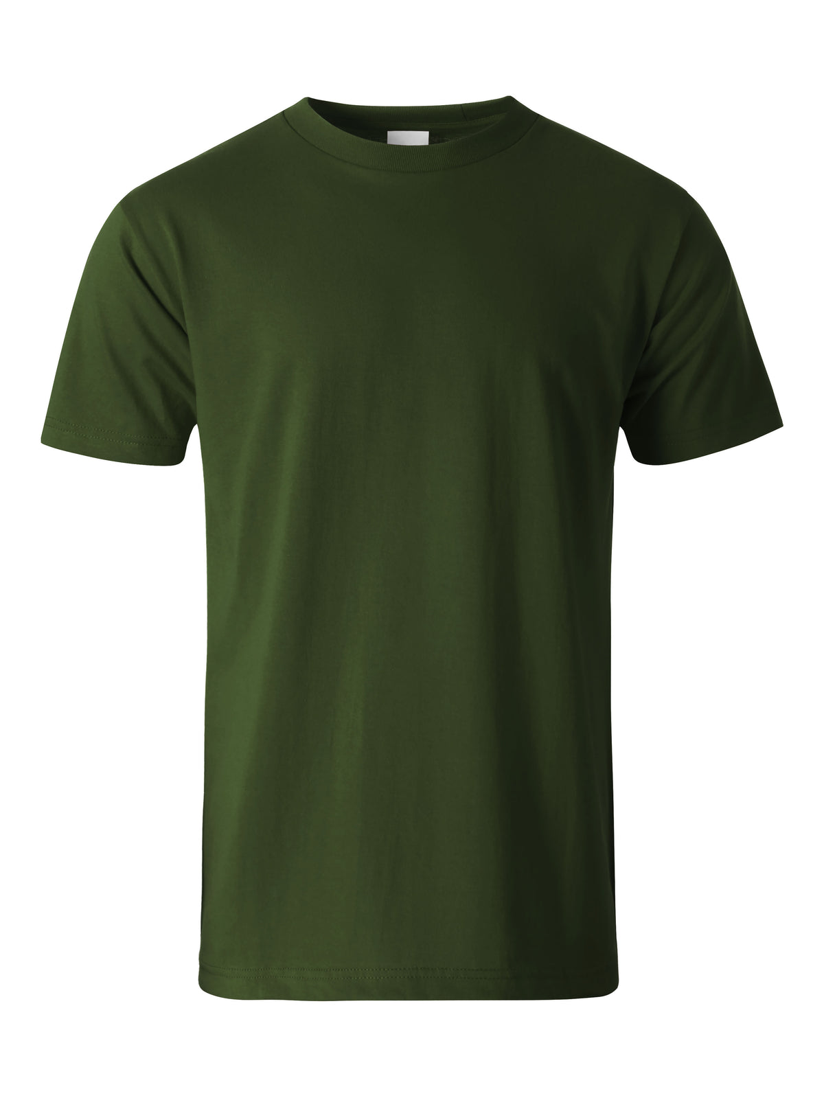 Men’s Essential Crew Neck Short Sleeve T Shirt 2XL-5XL in Hunter Green - Hat and Beyond blank tee