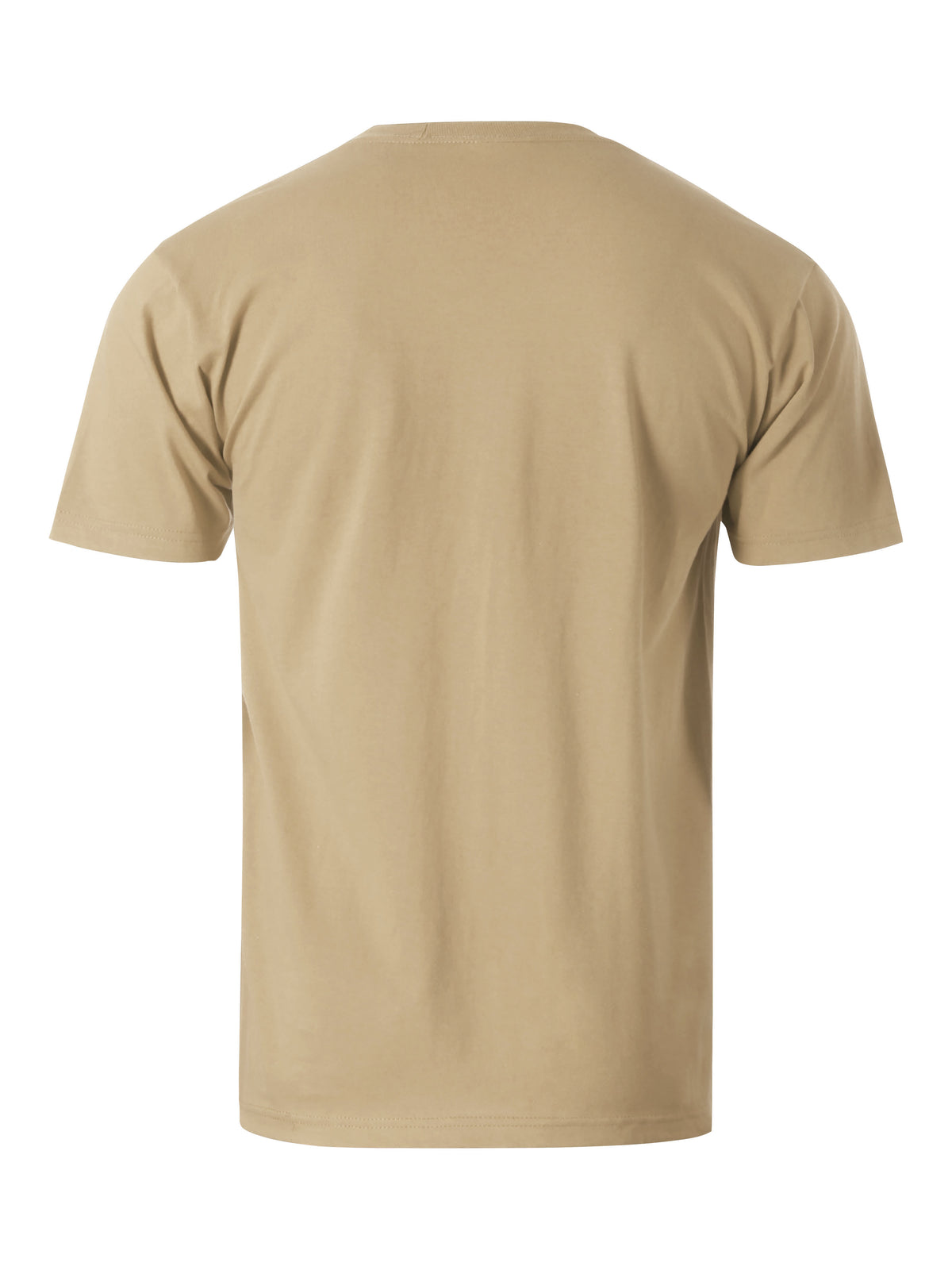 Men’s Essential Crew Neck Short Sleeve T Shirt 2XL-5XL in Khaki - Hat and Beyond blank tee