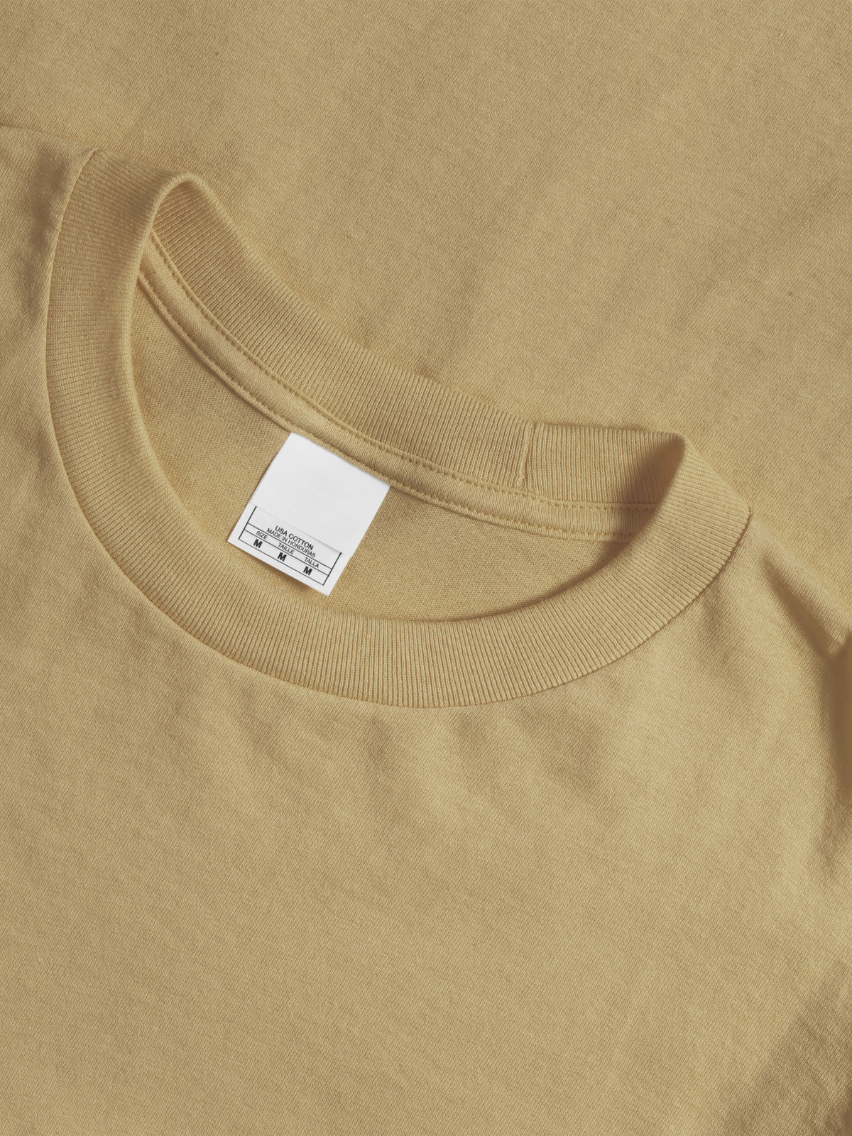 Men’s Essential Crew Neck Short Sleeve T Shirt S-XL in Khaki - Hat and Beyond blank tee