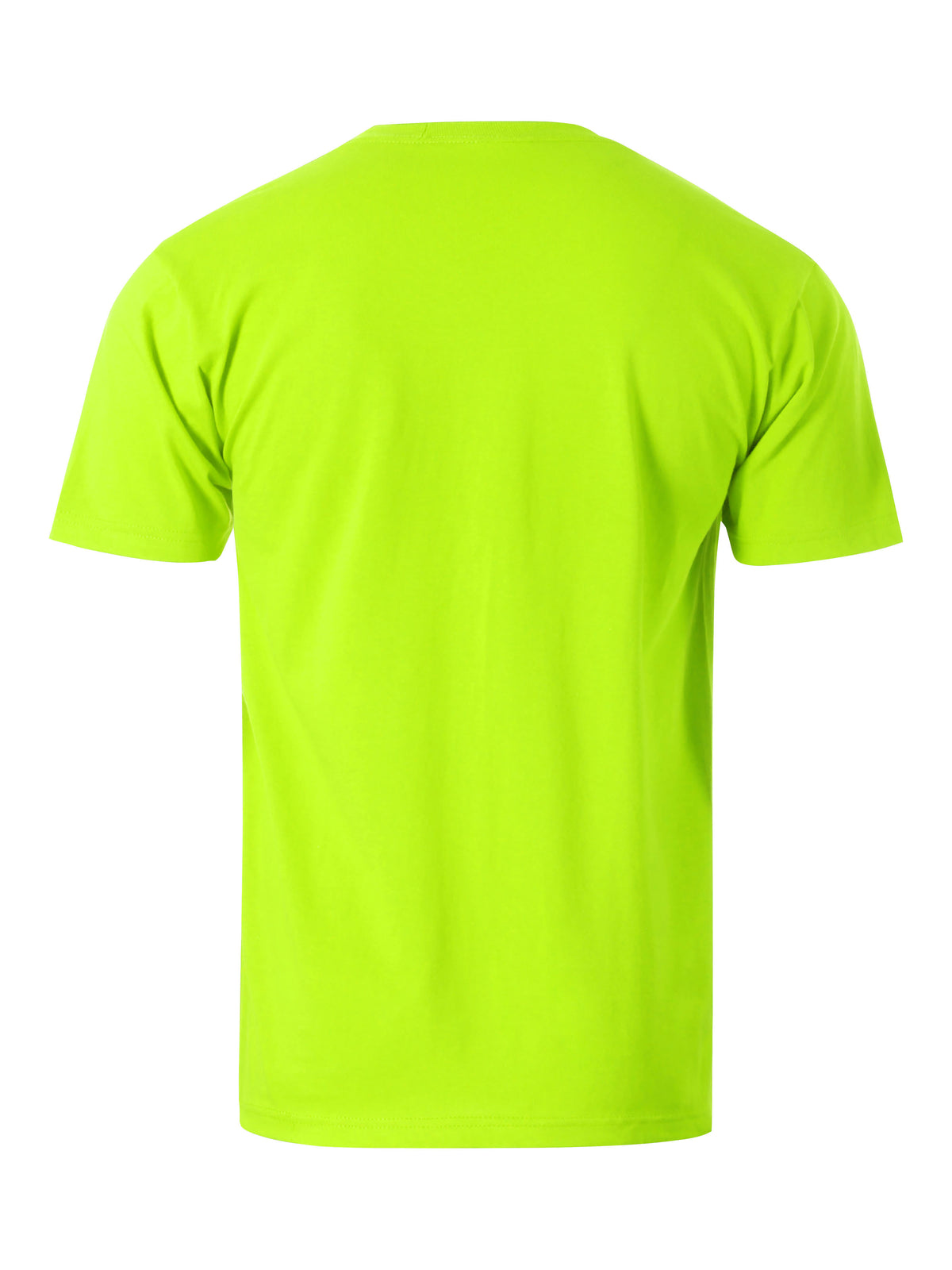 Men’s Essential Crew Neck Short Sleeve T Shirt 2XL-5XL in Lime - Hat and Beyond blank tee