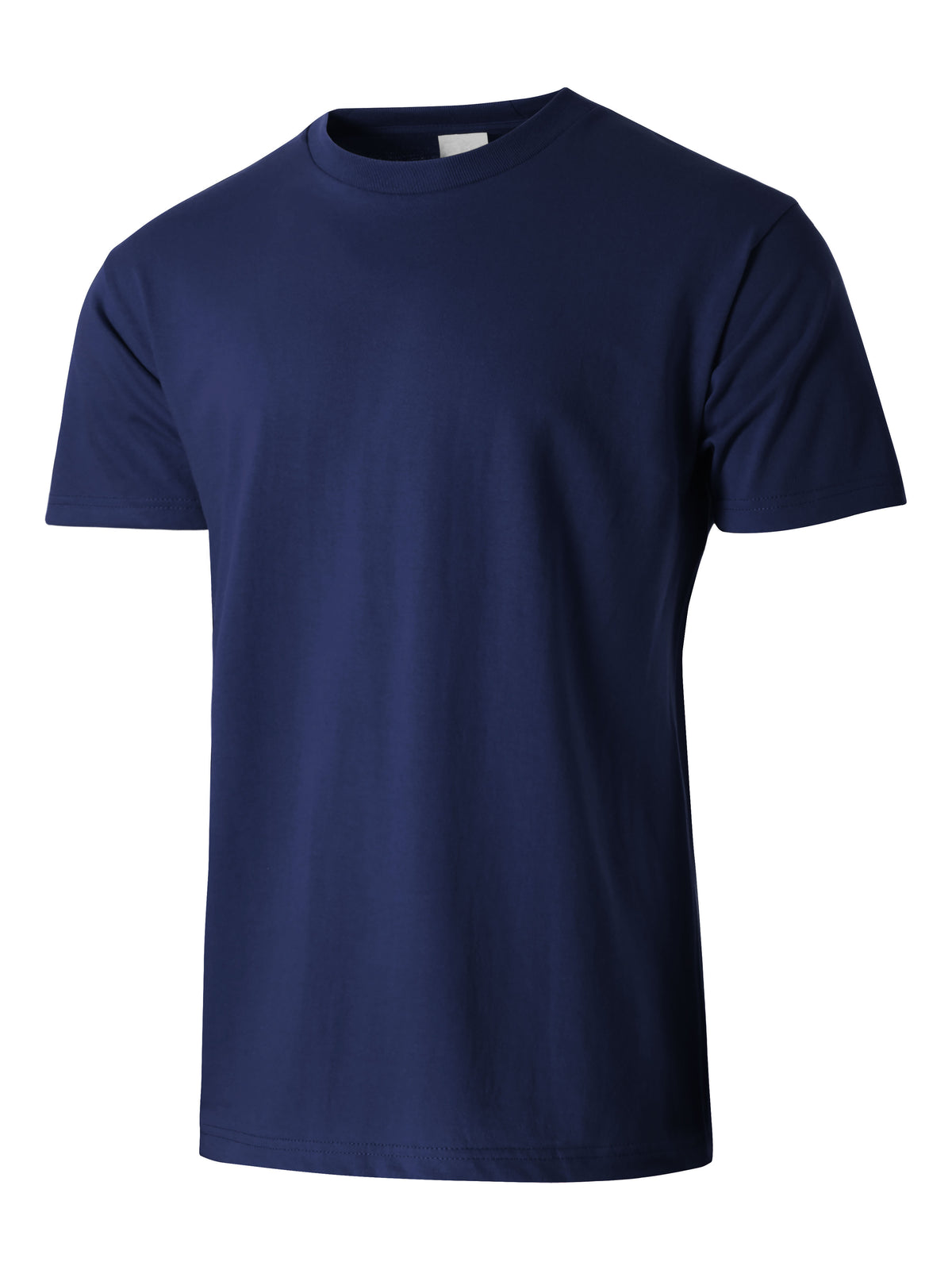 Men’s Essential Crew Neck Short Sleeve T Shirt 2XL-5XL in Navy - Hat and Beyond blank tee