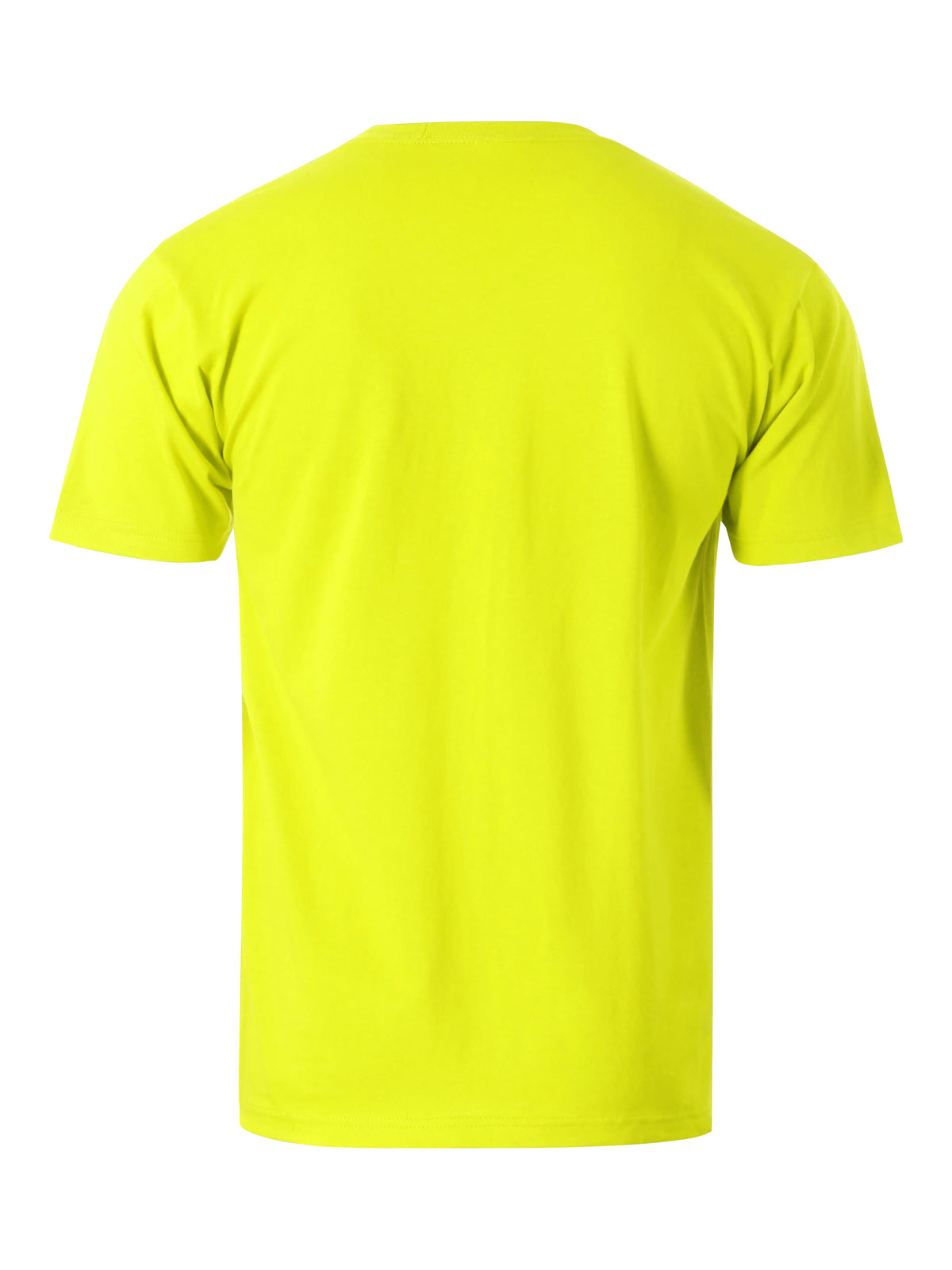 Men’s Essential Crew Neck Short Sleeve T Shirt 2XL-5XL in Neon Yellow - Hat and Beyond blank tee