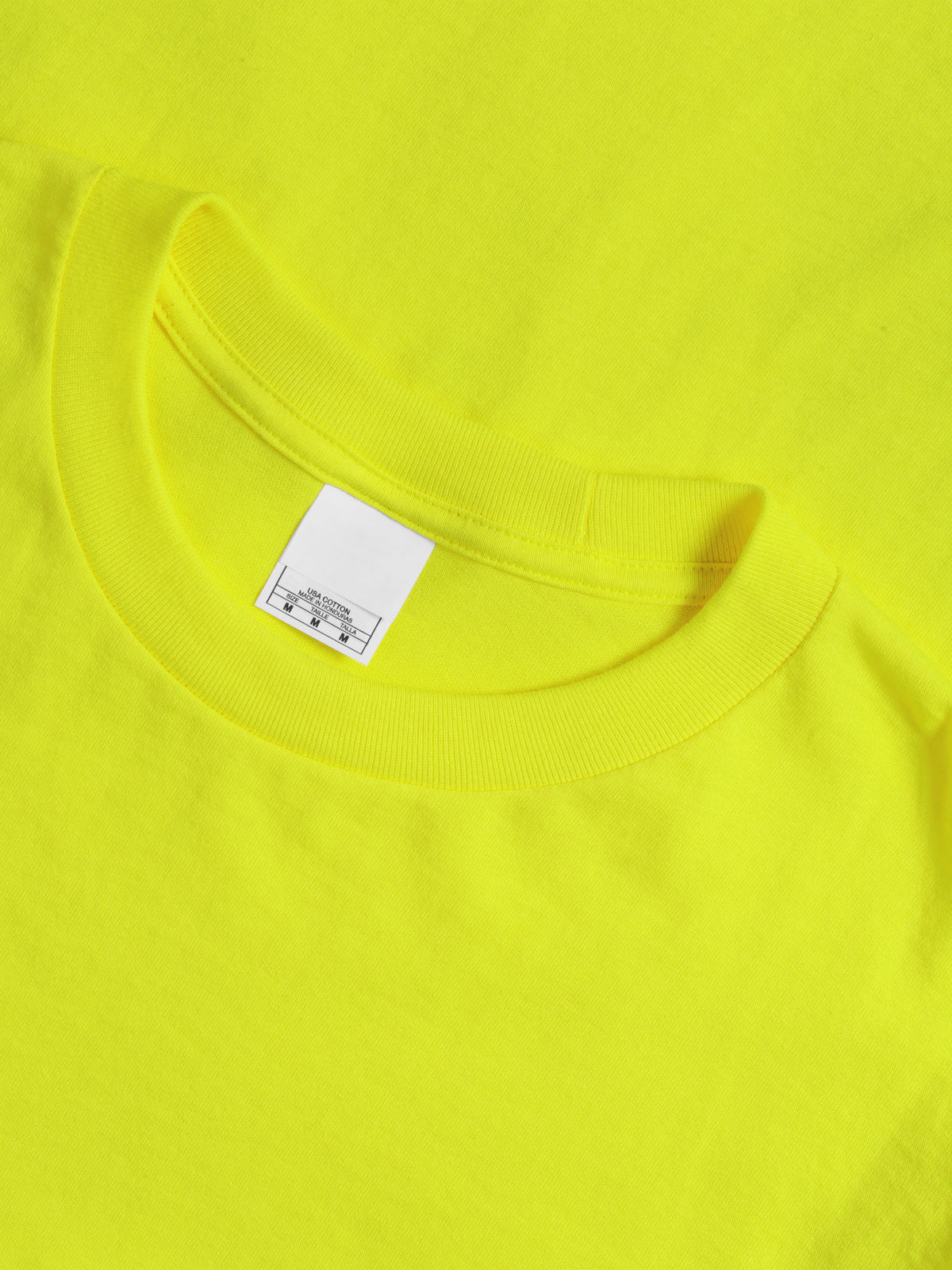 Men’s Essential Crew Neck Short Sleeve T Shirt 2XL-5XL in Neon Yellow - Hat and Beyond blank tee