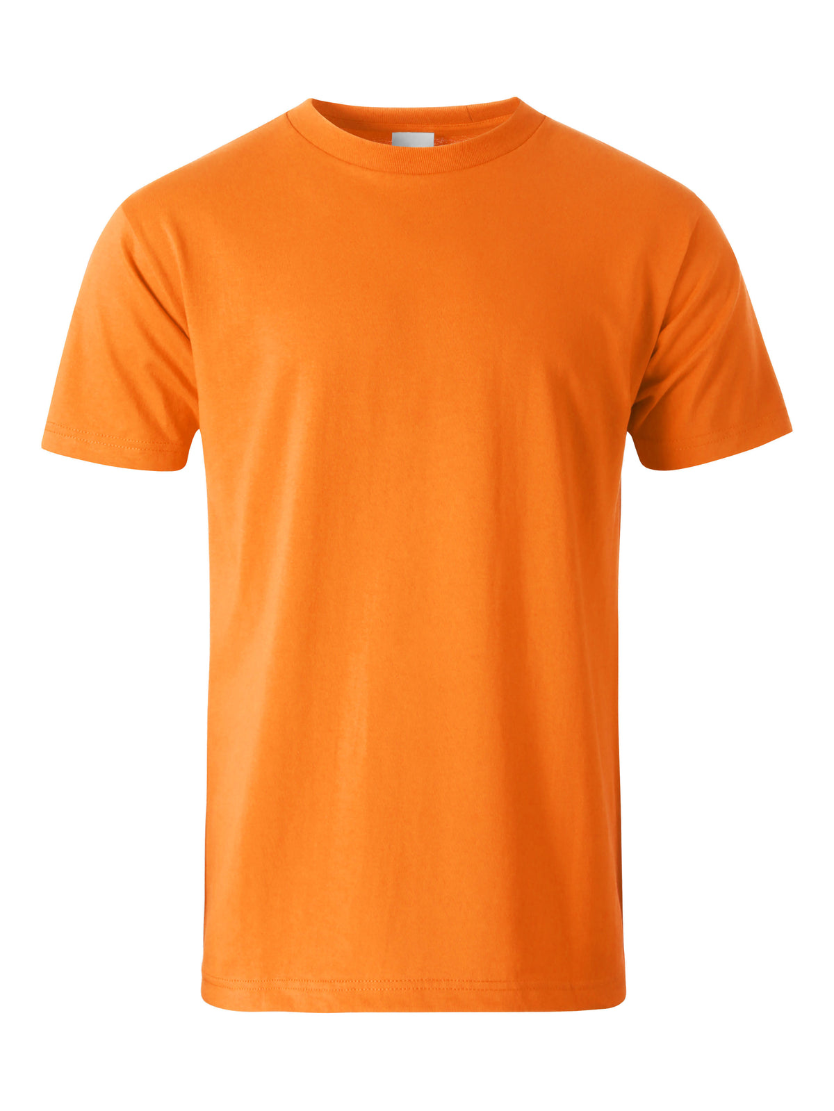 Men’s Essential Crew Neck Short Sleeve T Shirt S-XL in Orange - Hat and Beyond blank tee