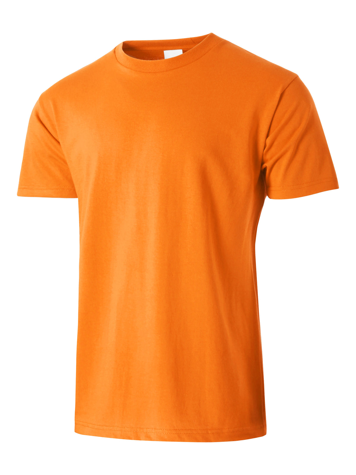 Men’s Essential Crew Neck Short Sleeve T Shirt S-XL in Orange - Hat and Beyond blank tee