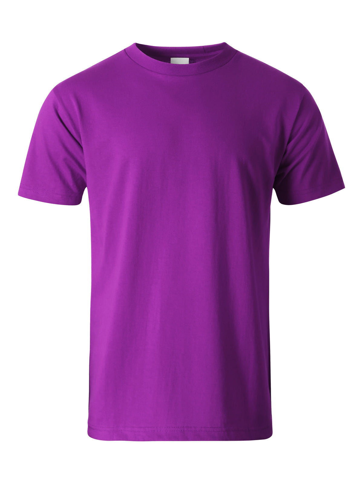 Men’s Essential Crew Neck Short Sleeve T Shirt 2XL-5XL in Purple - Hat and Beyond blank tee