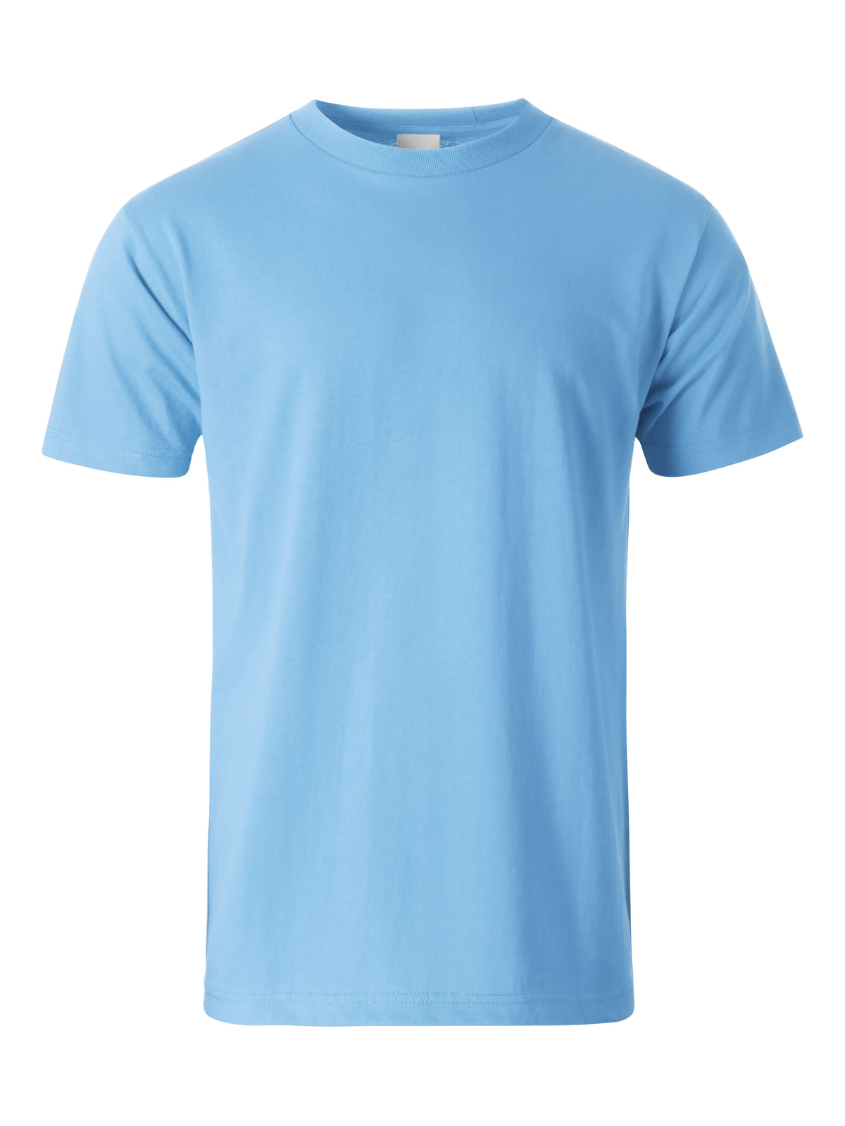 Men’s Essential Crew Neck Short Sleeve T Shirt 2XL-5XL in Sky Blue - Hat and Beyond blank tee