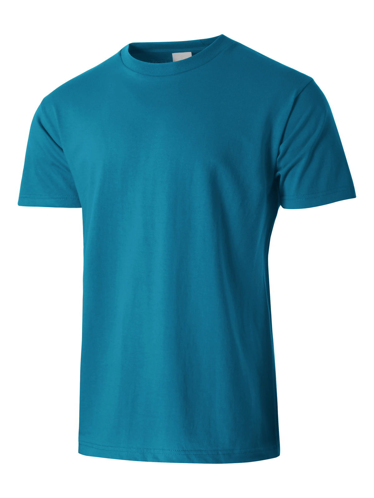 Men’s Essential Crew Neck Short Sleeve T Shirt S-XL in Turquoise - Hat and Beyond blank tee