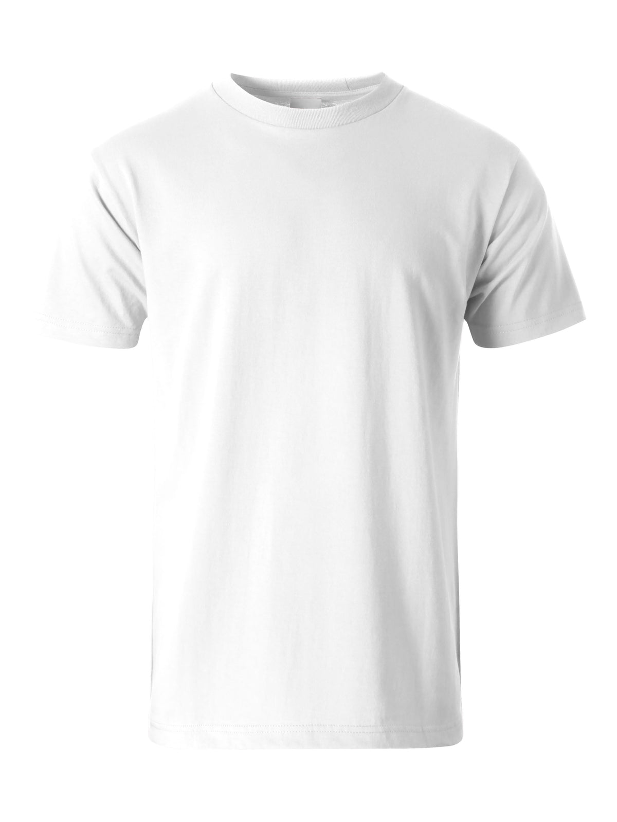 Men’s Essential Crew Neck Short Sleeve T Shirt 2XL-5XL in White - Hat and Beyond blank tee