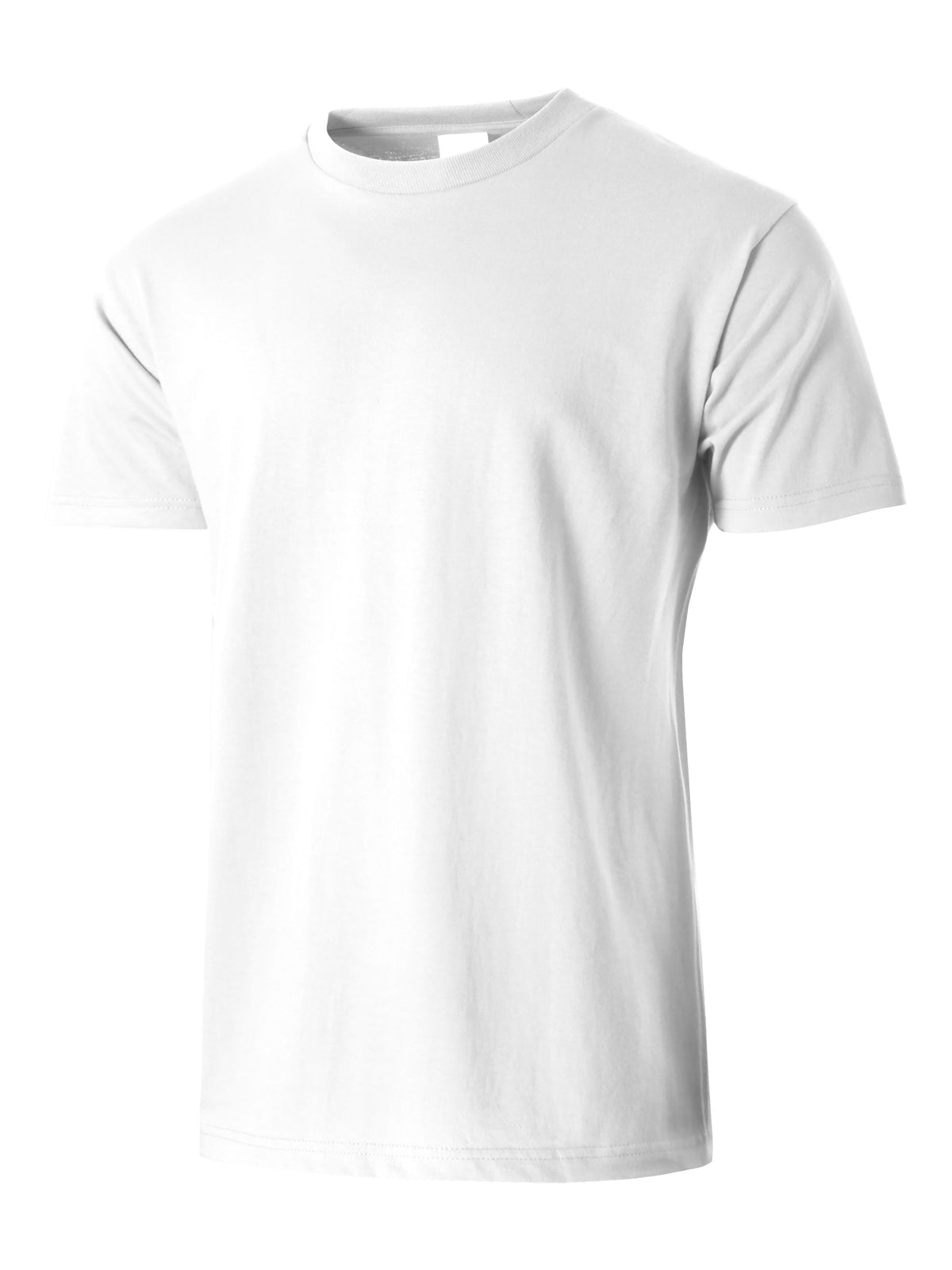 Men’s Essential Crew Neck Short Sleeve T Shirt 2XL-5XL in White - Hat and Beyond blank tee